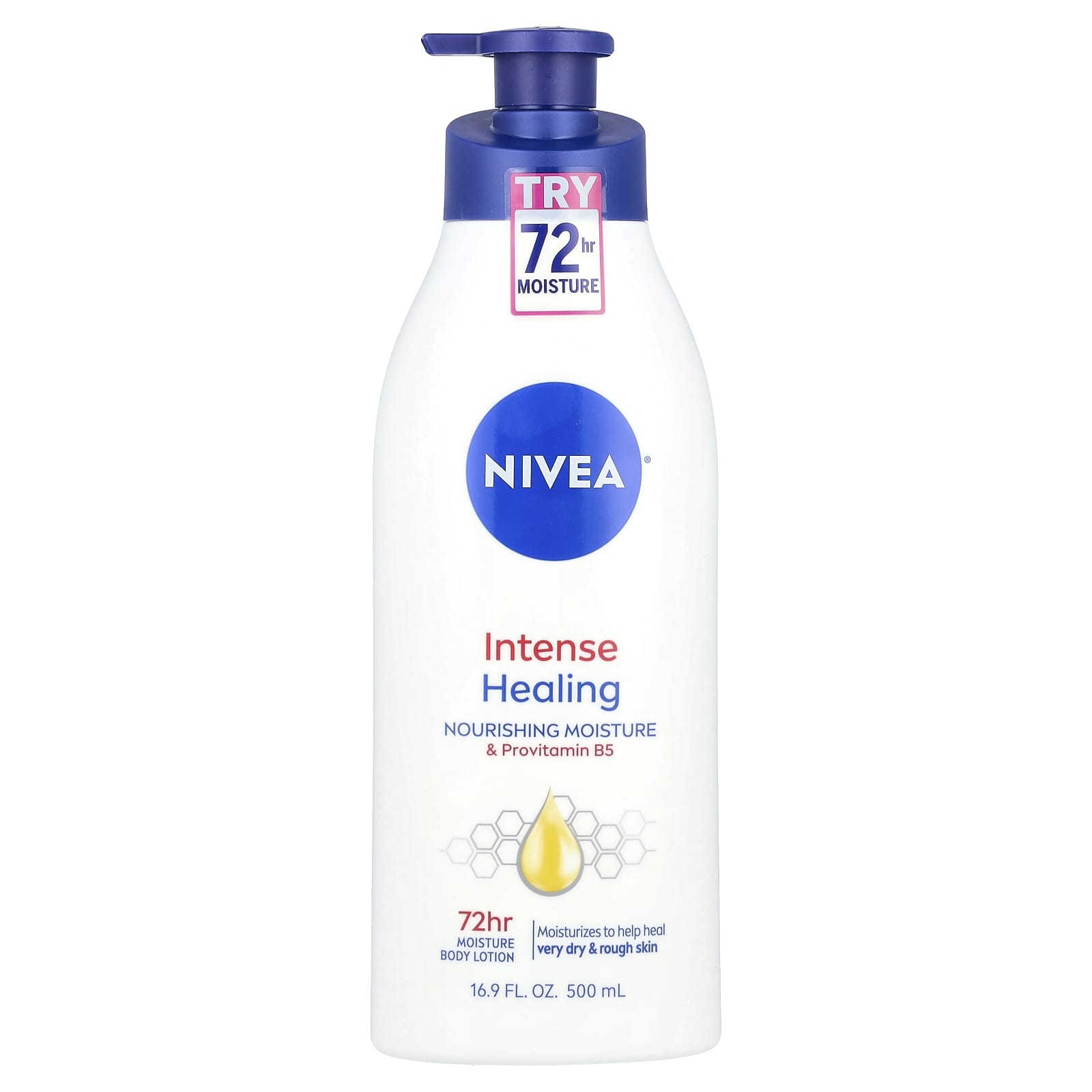 Nivea, Intense Healing, Moisture Body Lotion, Very Dry & Rough Skin, 16.9 fl oz (500 ml) - Image 1