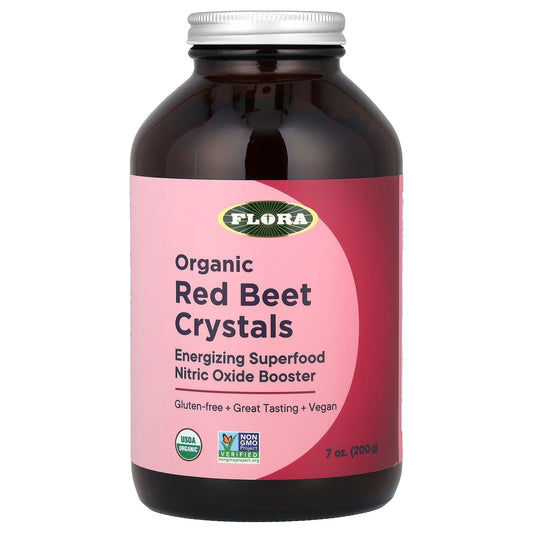 Organic Red Beet Crystals by Flora - Nitric Oxide Booster & Superfood - Image 1