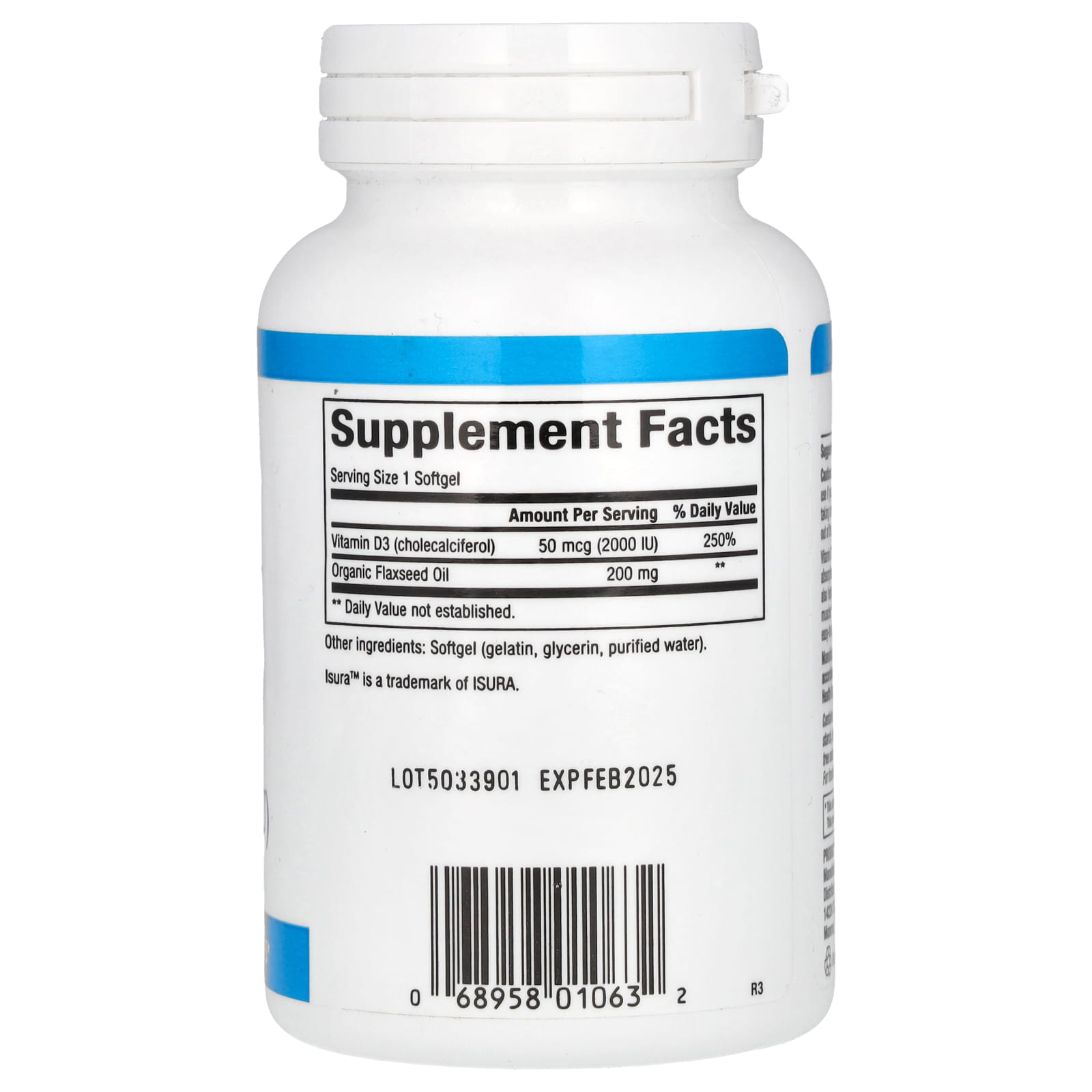 Natural Factors, Vitamin D3, 50 mcg (2,000 IU), 240 Softgels - Image 2