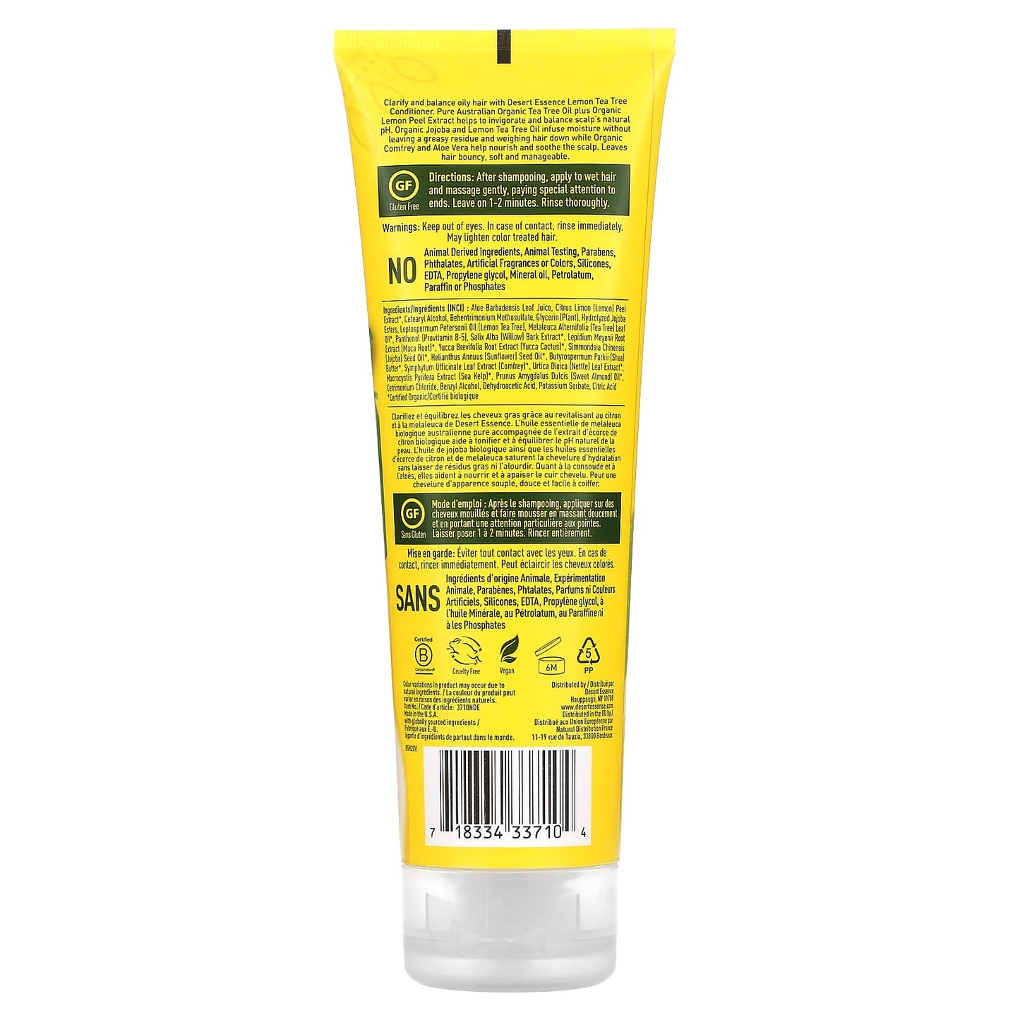 Desert Essence Lemon Tea Tree Conditioner - Clarify and Balance Oily Hair - Image 2