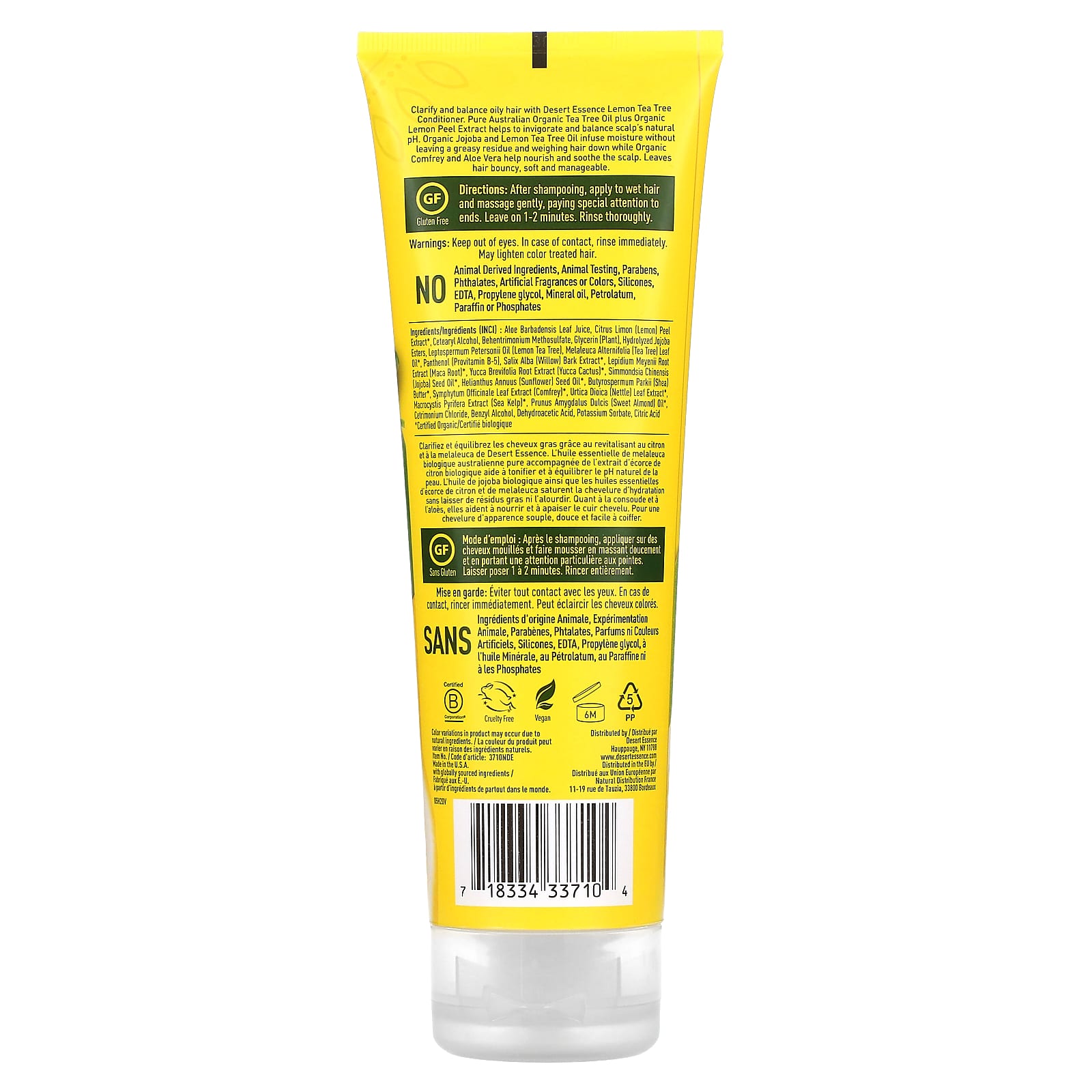 Desert Essence Lemon Tea Tree Conditioner - Clarify and Balance Oily Hair - Image 2