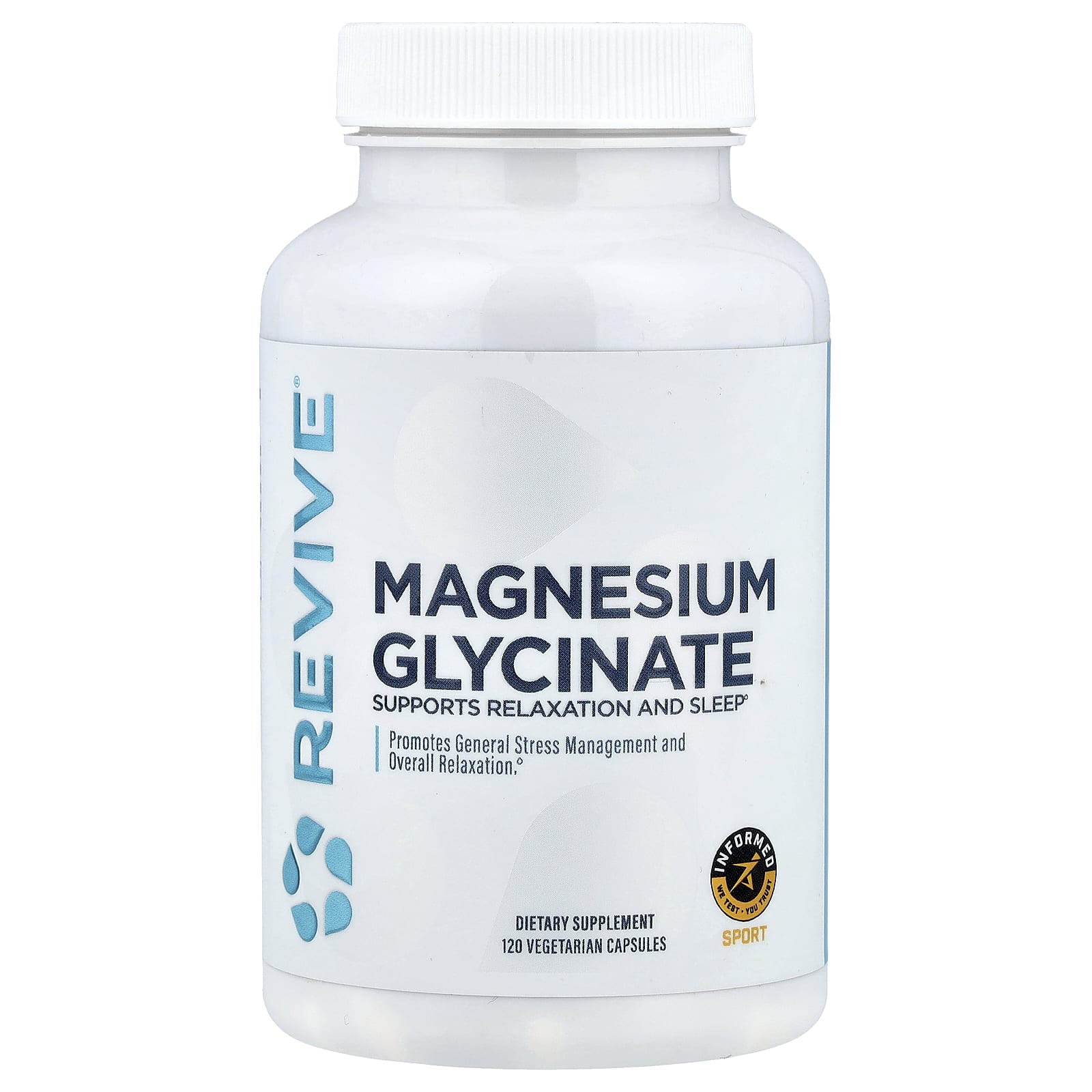 Revive, Magnesium Glycinate, 120 Vegetarian Capsules (100 mg per Capsule) - Image 1
