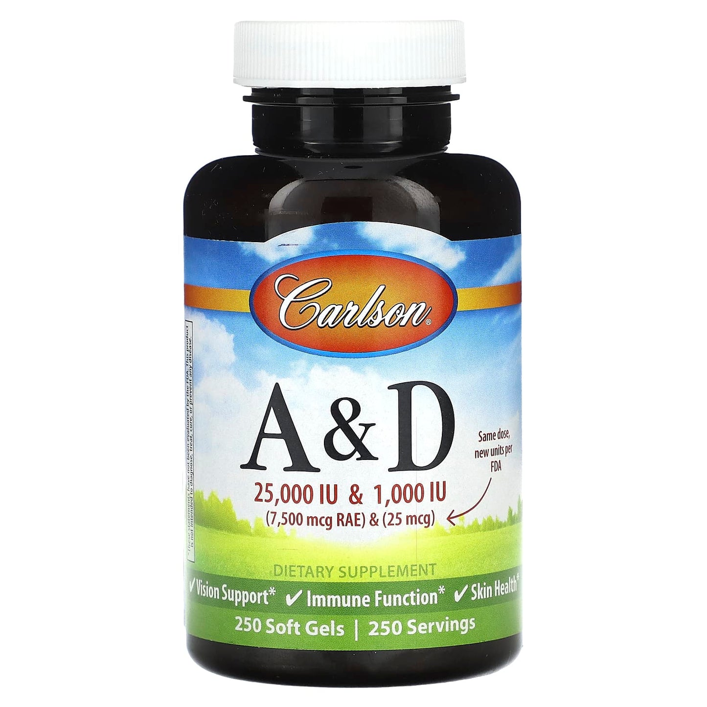 Carlson Vitamin A & D Soft Gels for Vision and Immune Support - Image 1