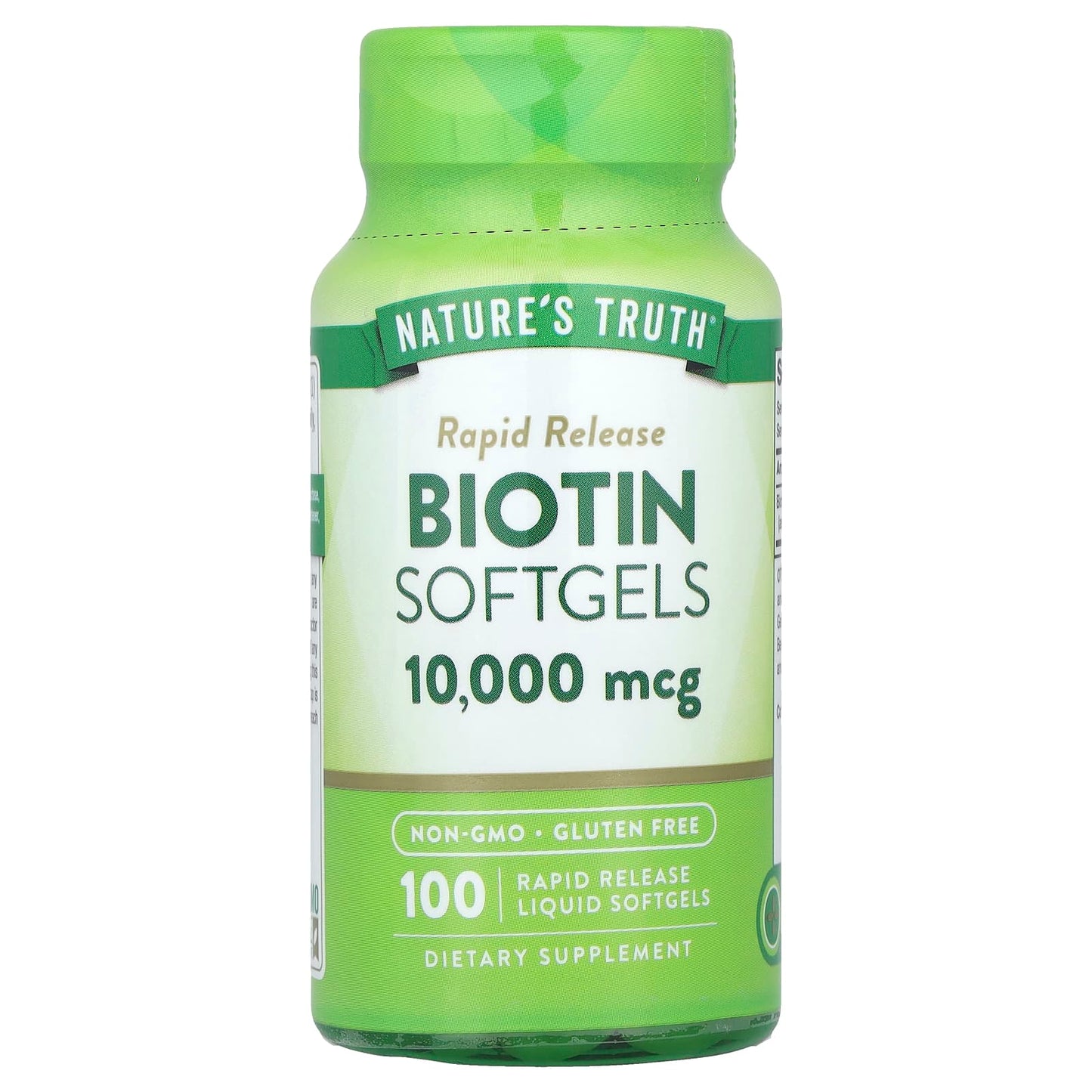Nature's Truth, Biotin, 10,000 mcg, 100 Rapid Release Liquid Softgels - Image 1