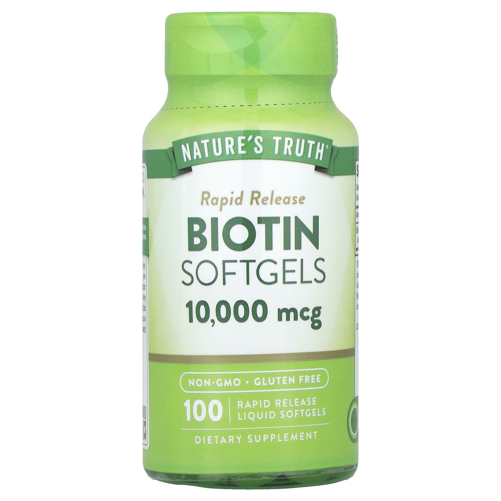 Nature's Truth, Biotin, 10,000 mcg, 100 Rapid Release Liquid Softgels - Image 1