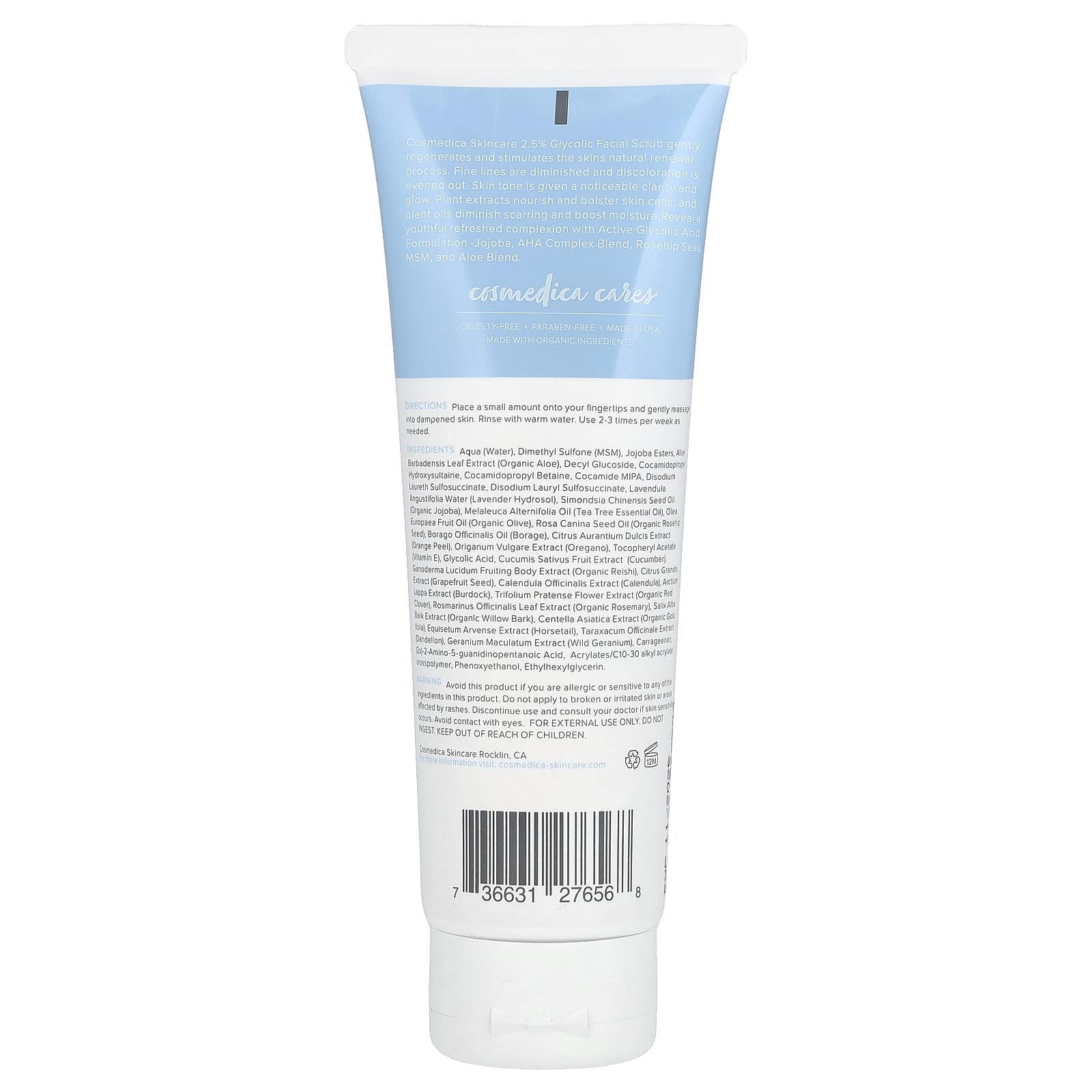 Revitalize Your Skin with Cosmedica 2.5% Glycolic Facial Scrub - Image 2