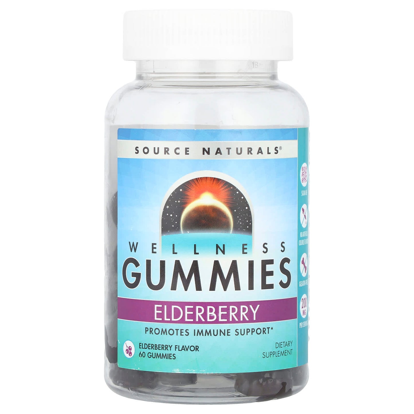 Source Naturals, Wellness Gummies, Elderberry, 60 Gummies - Image 1
