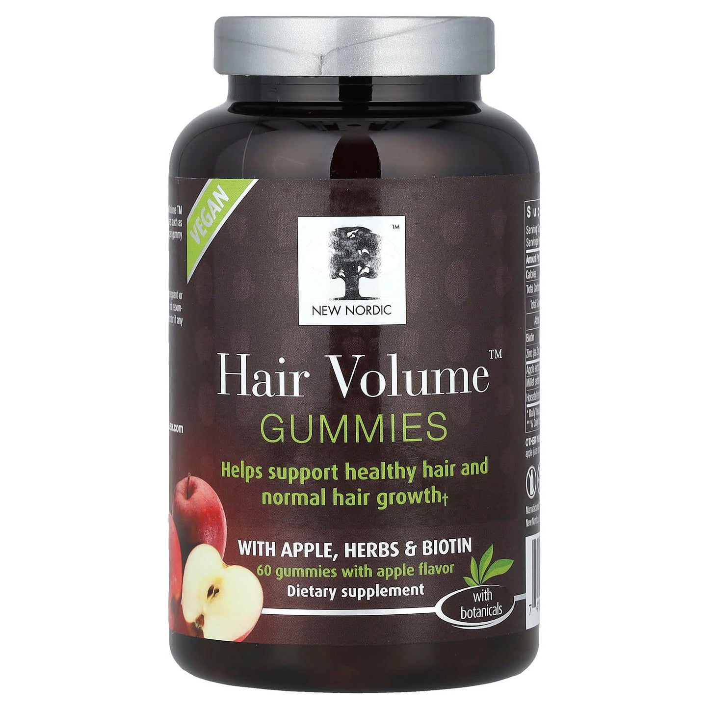 New Nordic, Hair Volume™ Gummies with Apple, Herbs & Biotin, 60 Gummies - Image 1