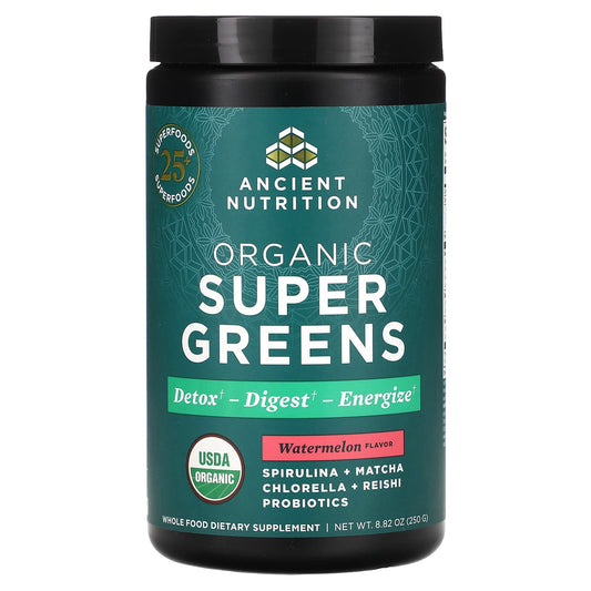 Organic SuperGreens Powder by Ancient Nutrition - 25+ Superfoods for Detox & Energy - Image 1