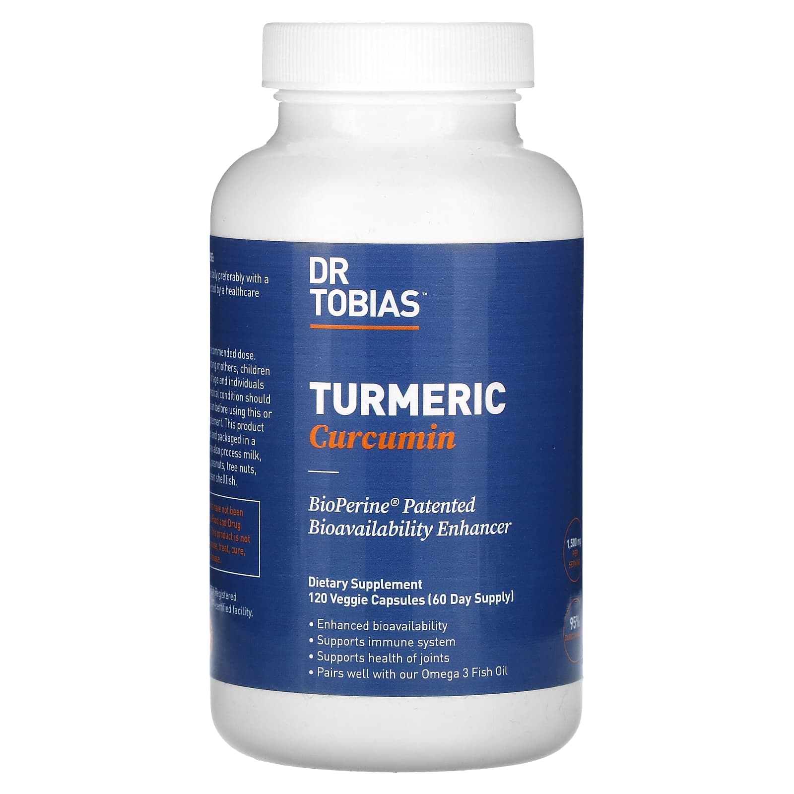 Turmeric Curcumin with BioPerine - 120 Veggie Capsules - Image 1