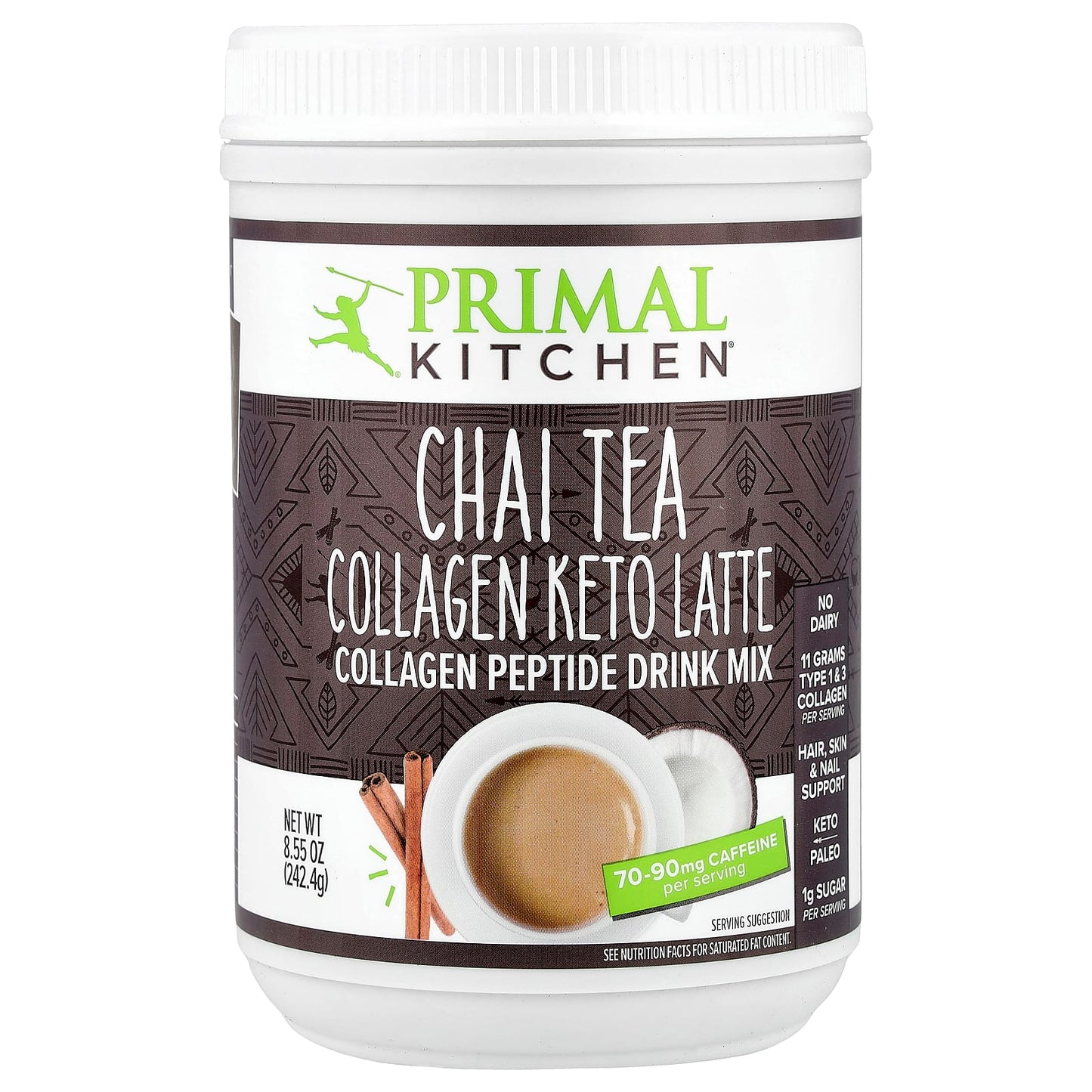 Primal Kitchen, Collagen Keto Latte, Chai Tea, 8.55 oz (242.4 g) - Image 1