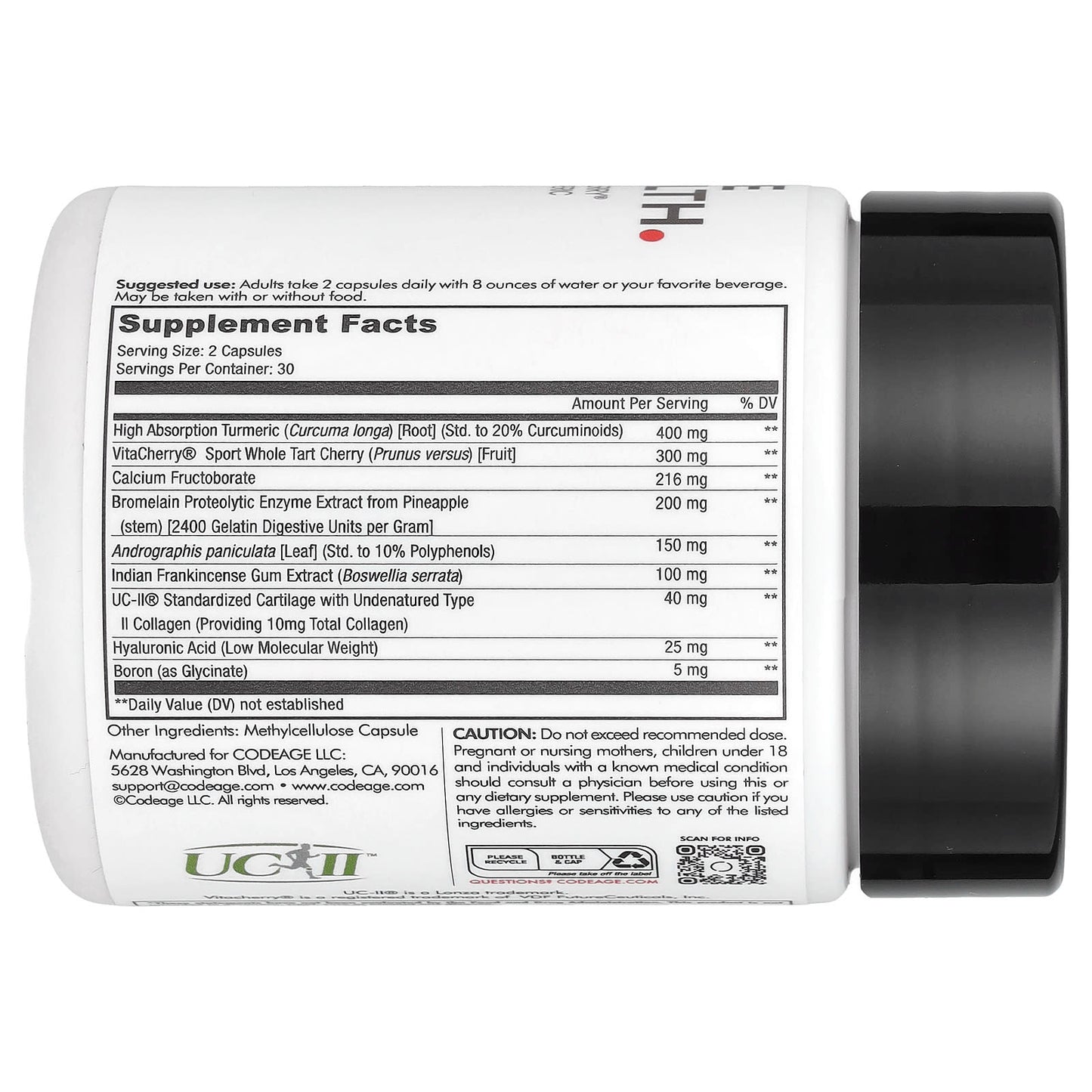 Supreme Joint Health Supplement by CodeAge - 60 Capsules - Image 2