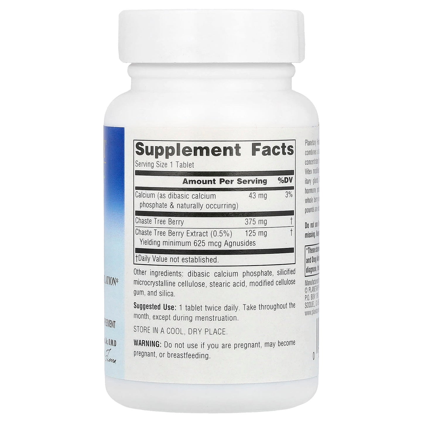 Planetary Herbals, Full Spectrum™ Vitex Extract, 60 Tablets - Image 2