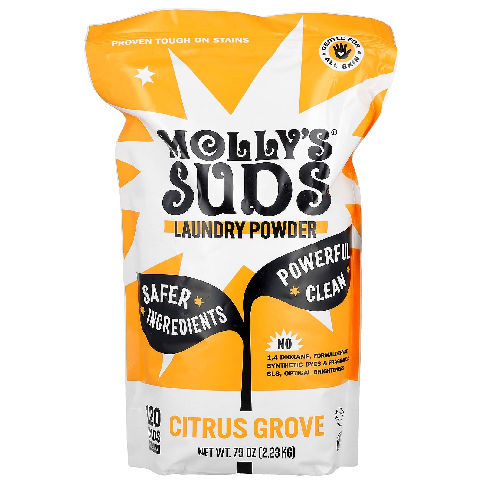 Molly's Suds, Laundry Powder, Citrus Grove, 79 oz (2.23 kg) - Image 1