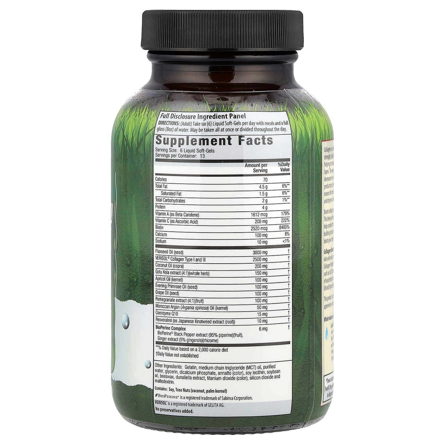 Irwin Naturals Clinically Proven Verisol Collagen Beauty Liquid Soft-Gels - Image 2
