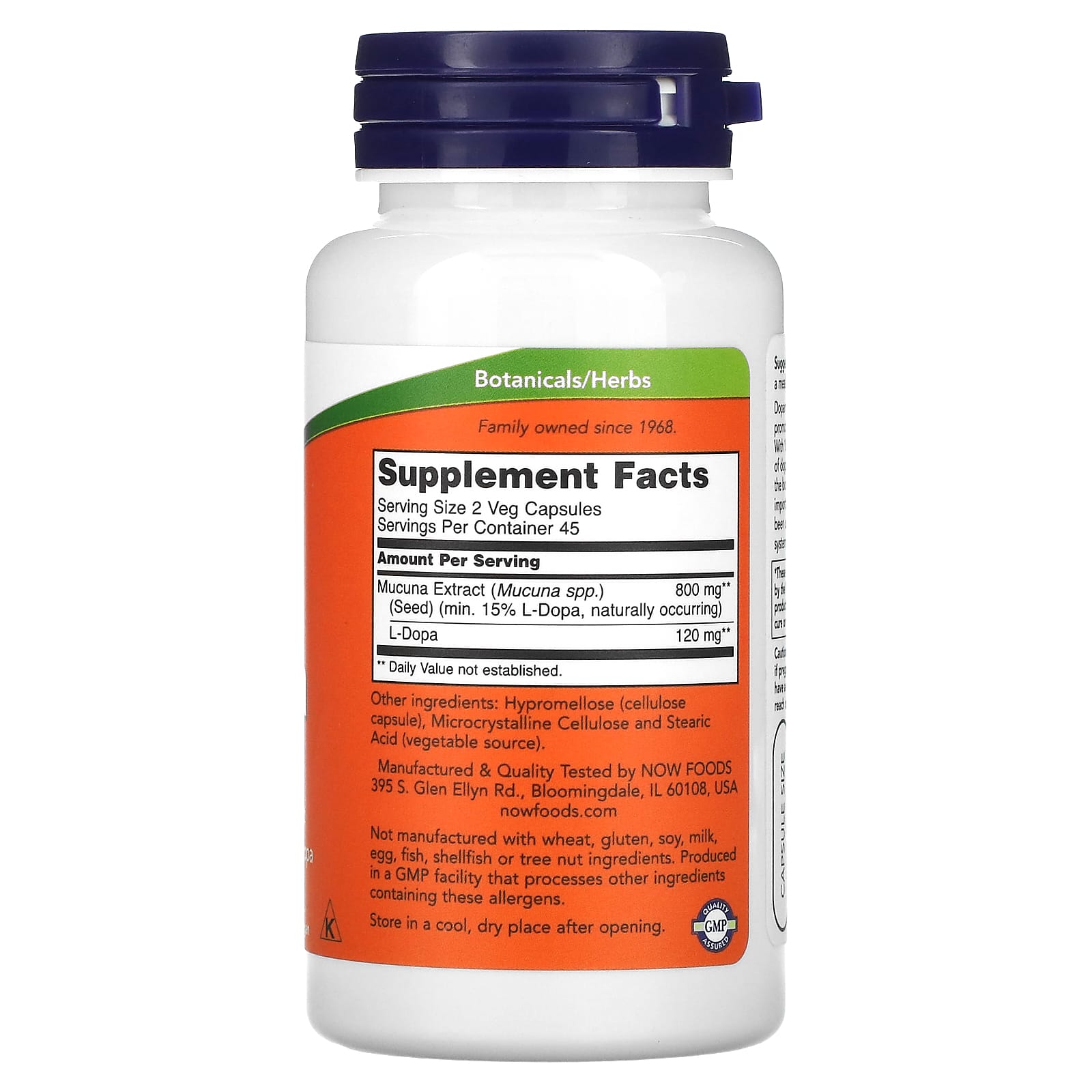 NOW Foods, Dopa Mucuna, 90 Veg Capsules - Image 2