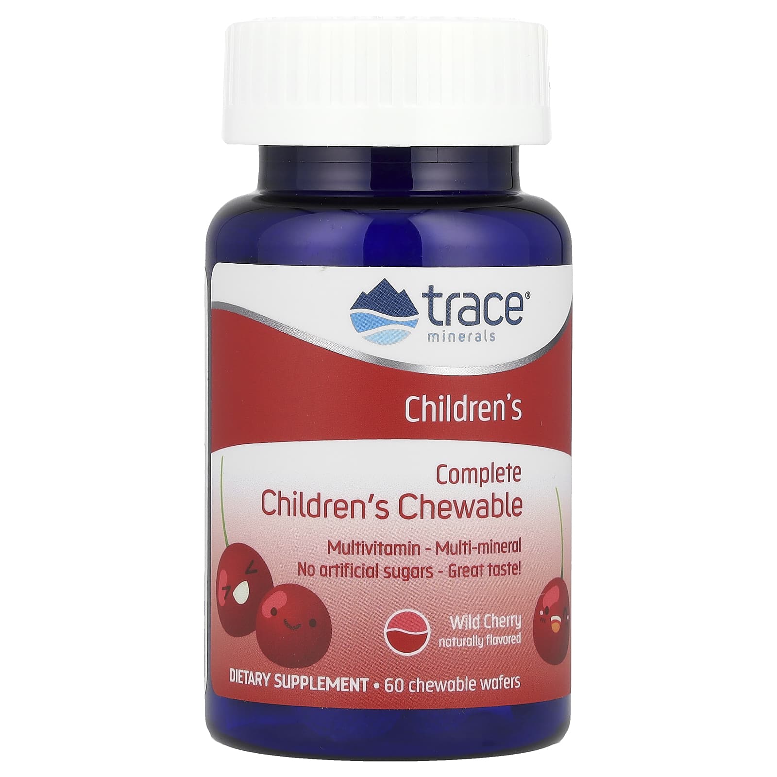 Trace, Children's Complete Chewable, Wild Cherry, 60 Chewable Wafers - Image 1
