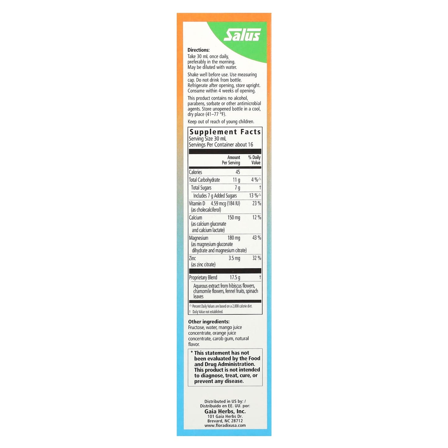 Calcium Magnesium Liquid Supplement by Floradix - 17 fl oz (500 ml) - Image 2