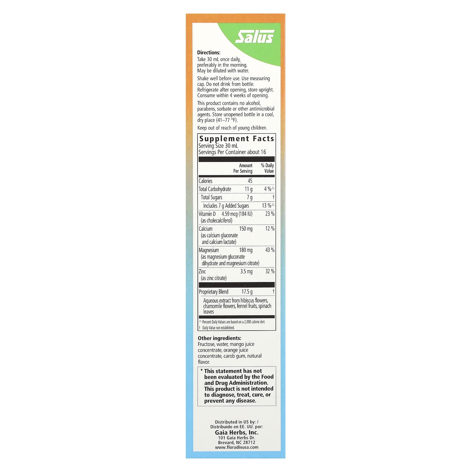 Calcium Magnesium Liquid Supplement by Floradix - 17 fl oz (500 ml) - Image 2