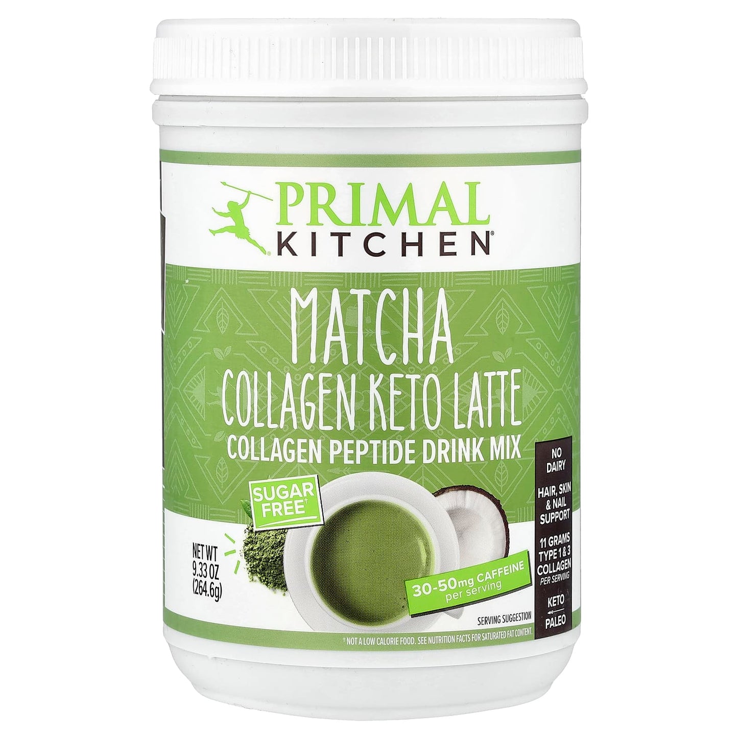 Primal Kitchen, Collagen Keto Latte, Matcha, 9.33 oz (264.6 g) - Image 1