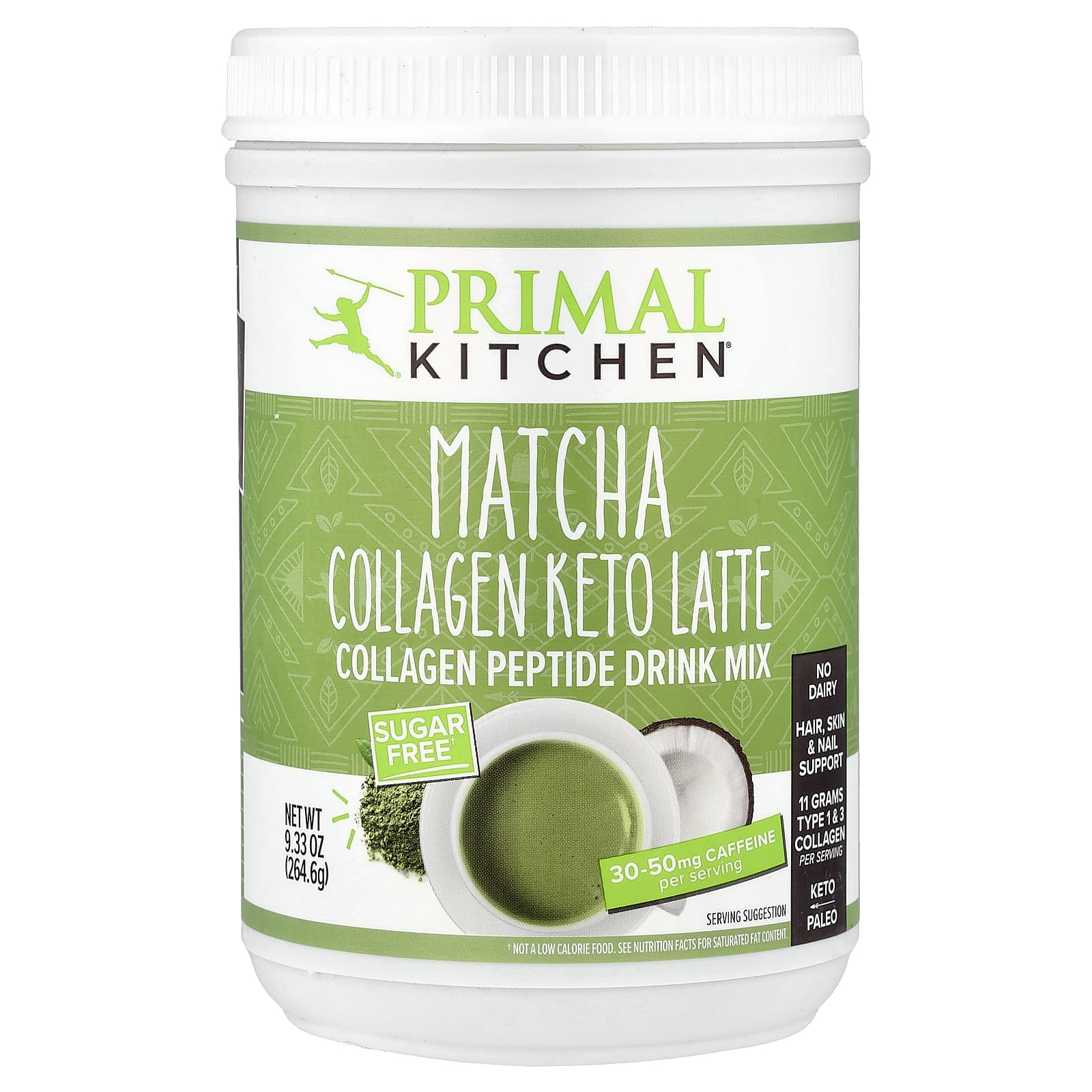 Primal Kitchen, Collagen Keto Latte, Matcha, 9.33 oz (264.6 g) - Image 1