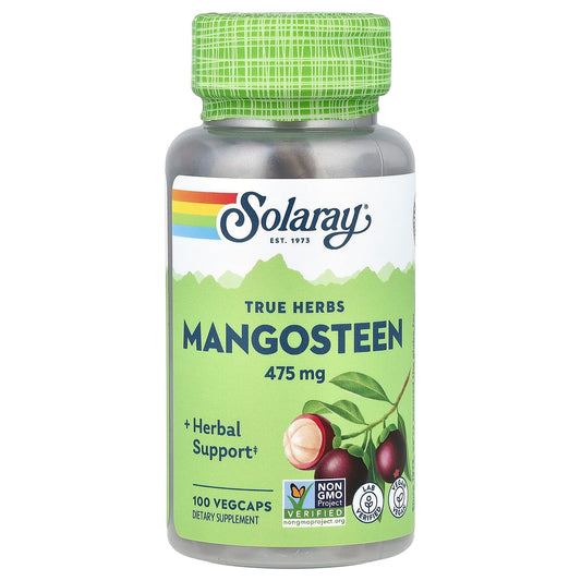 Solaray, True Herbs, Mangosteen, 475 mg, 100 VegCaps - Image 1