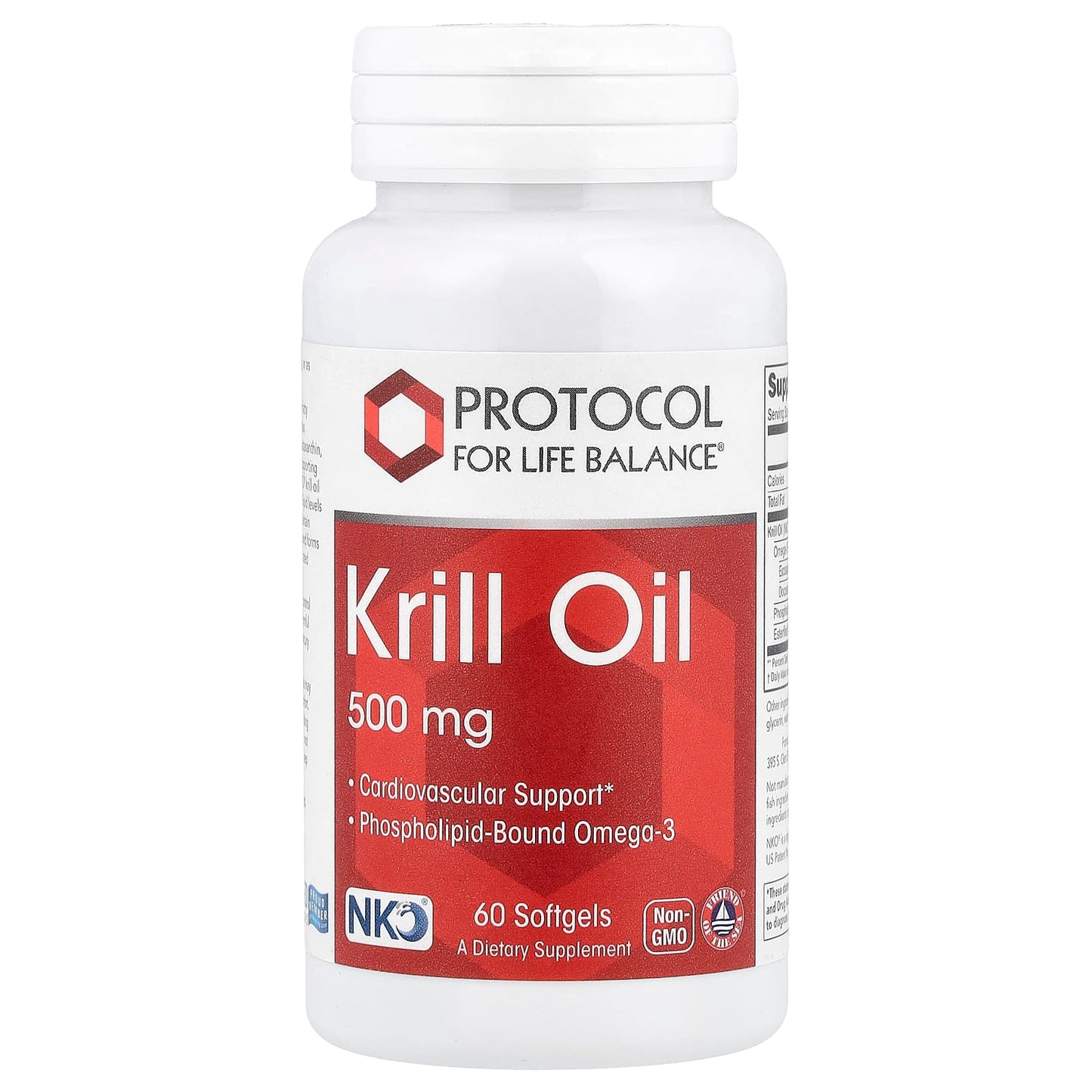 Protocol for Life Balance, Krill Oil, 500 mg, 60 Softgels - Image 1