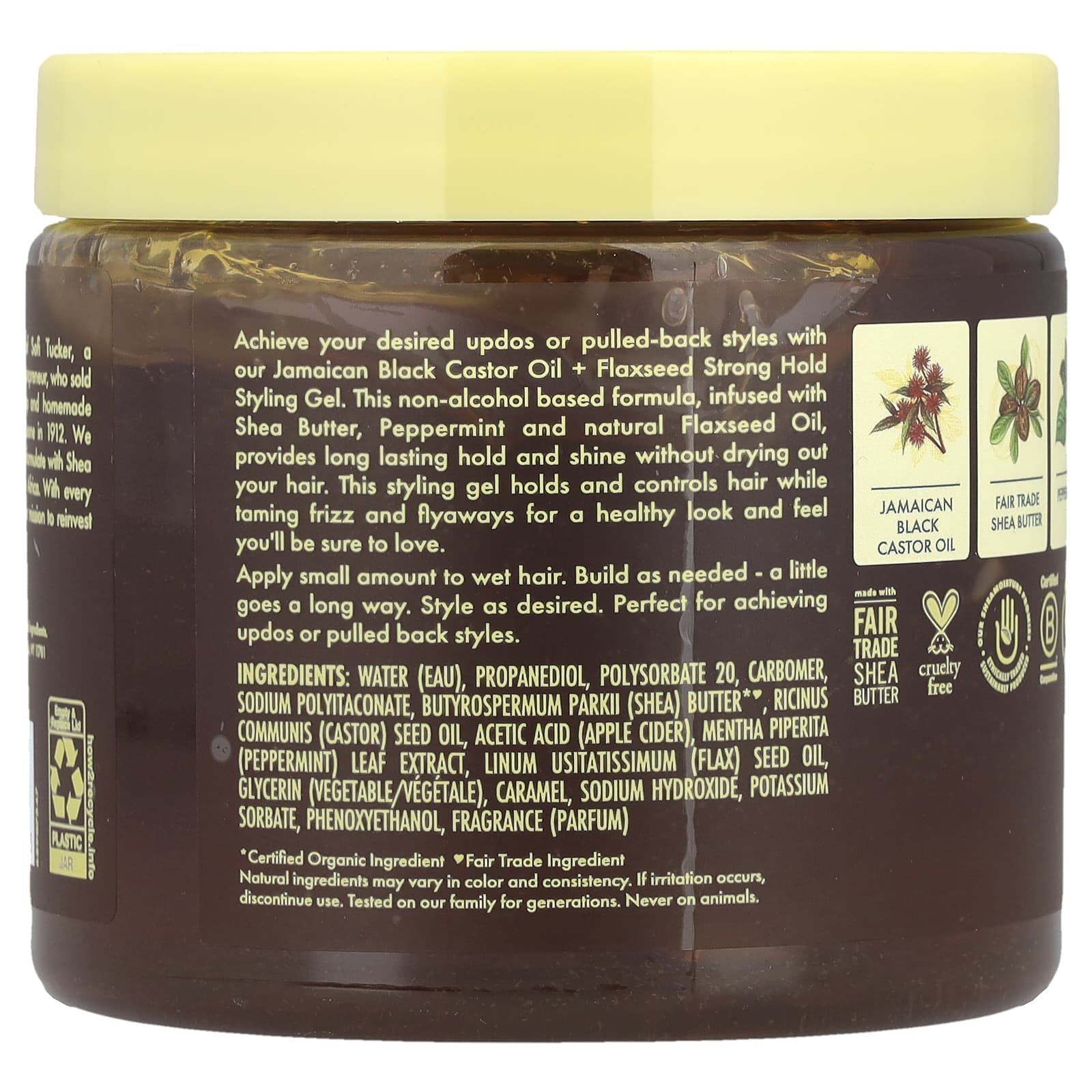 SheaMoisture, Strong Hold Styling Gel, Shea Butter, Peppermint & Apple Cider Vinegar, 15 oz (425 g) - Image 2
