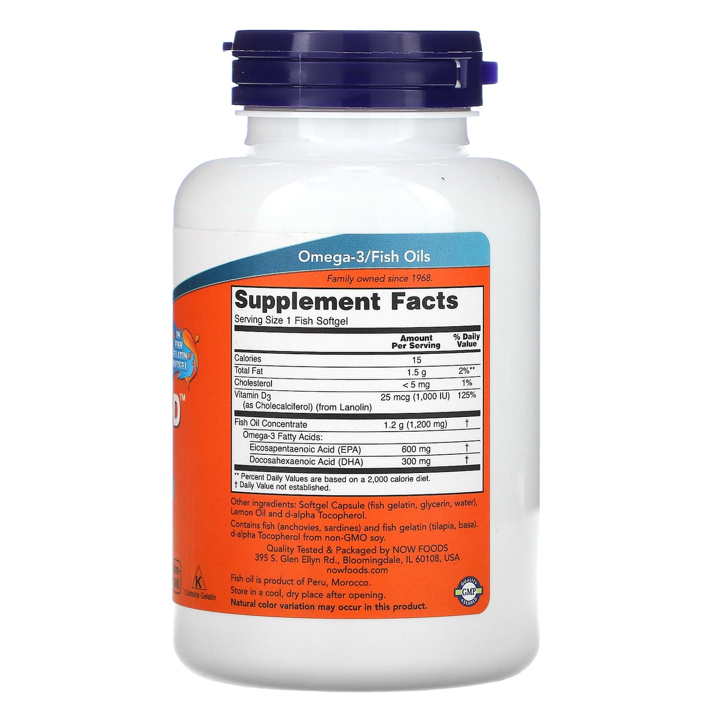 NOW Foods, Ultra Omega 3-D, 600 EPA / 300 DHA, 90 Fish Softgels - Image 2