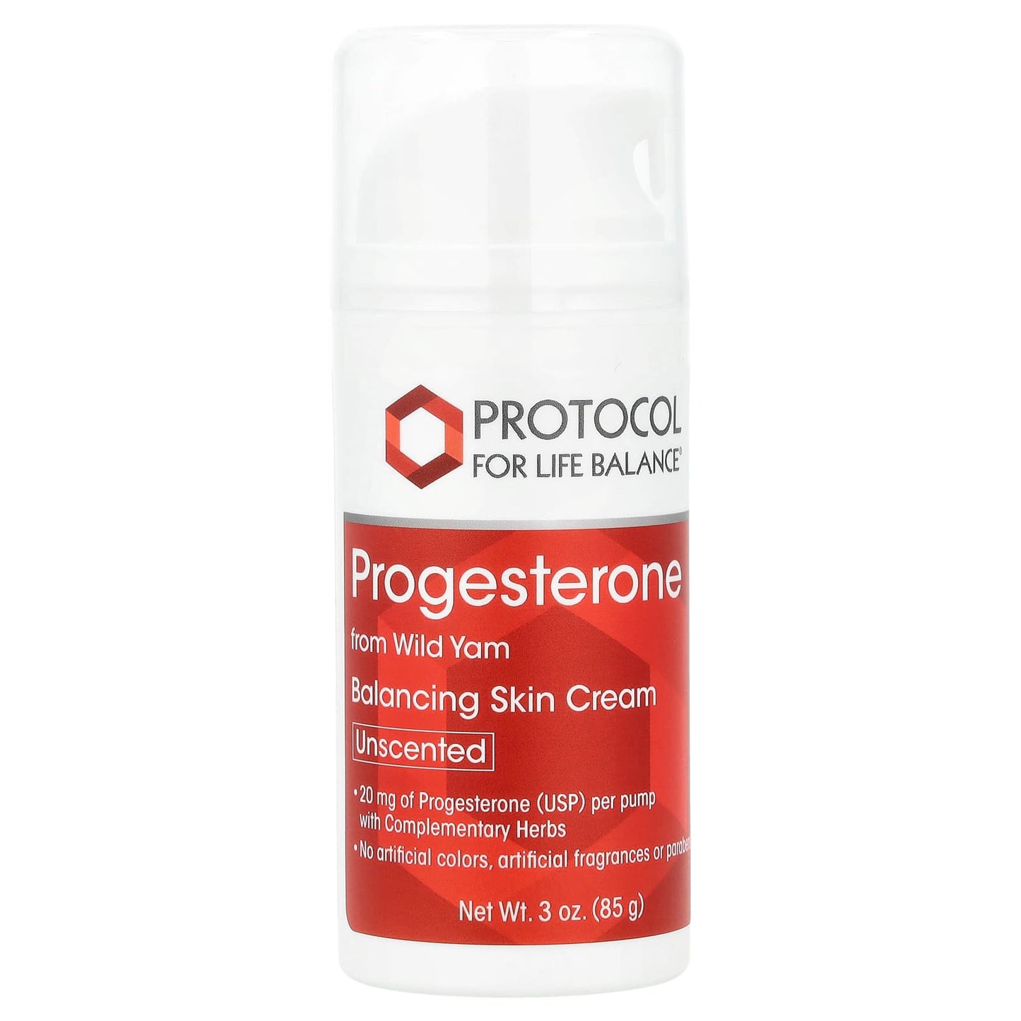Protocol for Life Balance, Progesterone, Balancing Skin Cream, Unscented, 3 oz (85 g) - Image 1