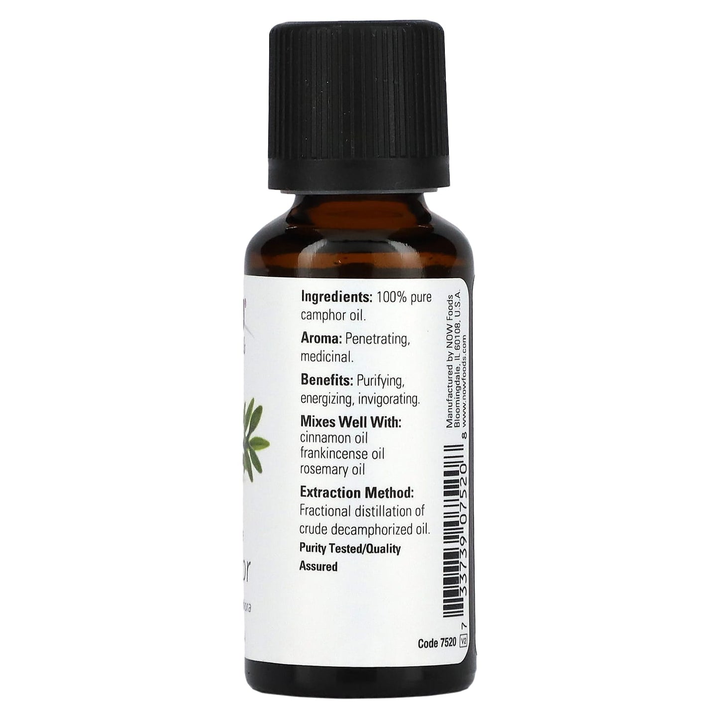 NOW Foods, Essential Oils, Camphor, 1 fl oz (30 ml) - Image 2