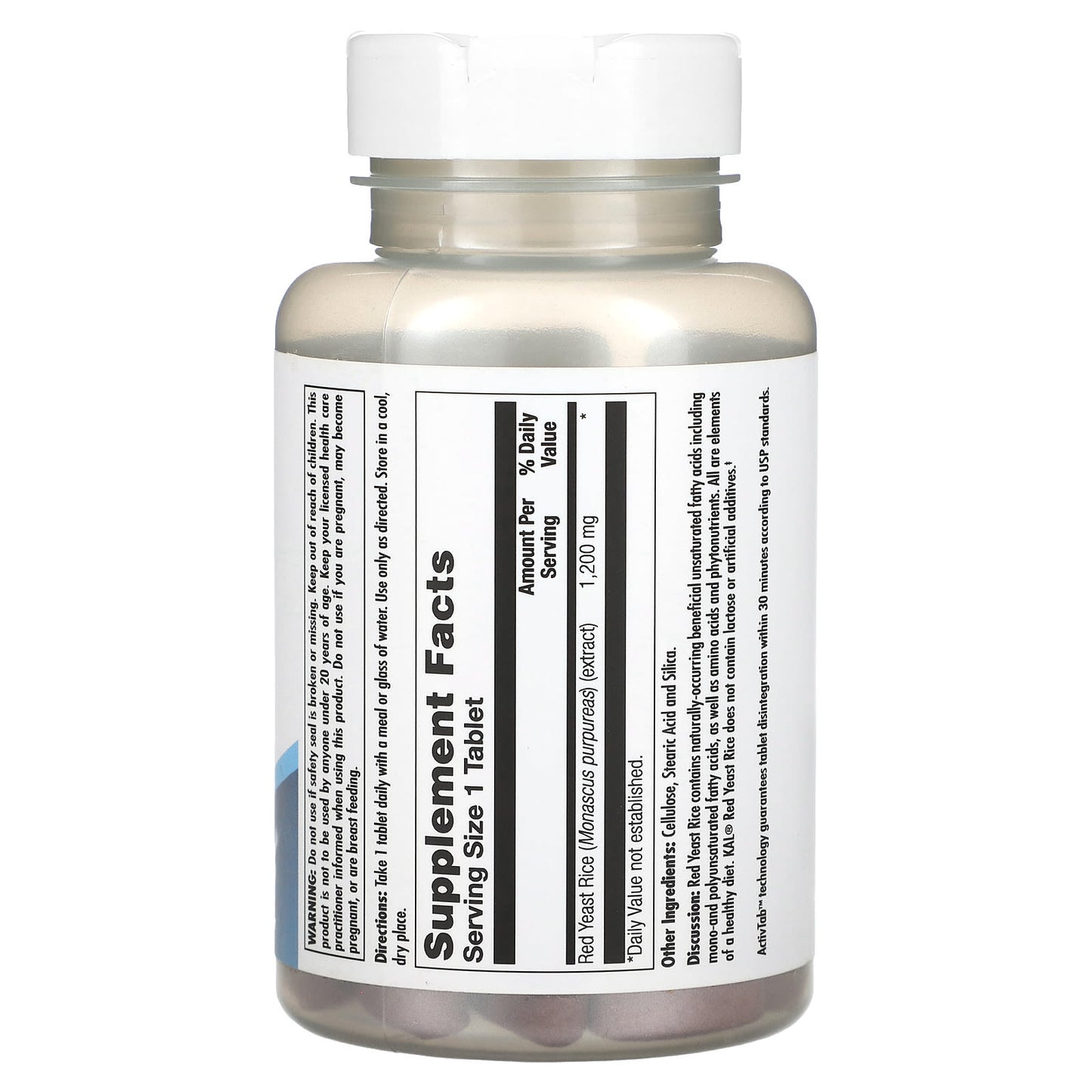 KAL, Red Yeast Rice, 1,200 mg, 60 Tablets - Image 2