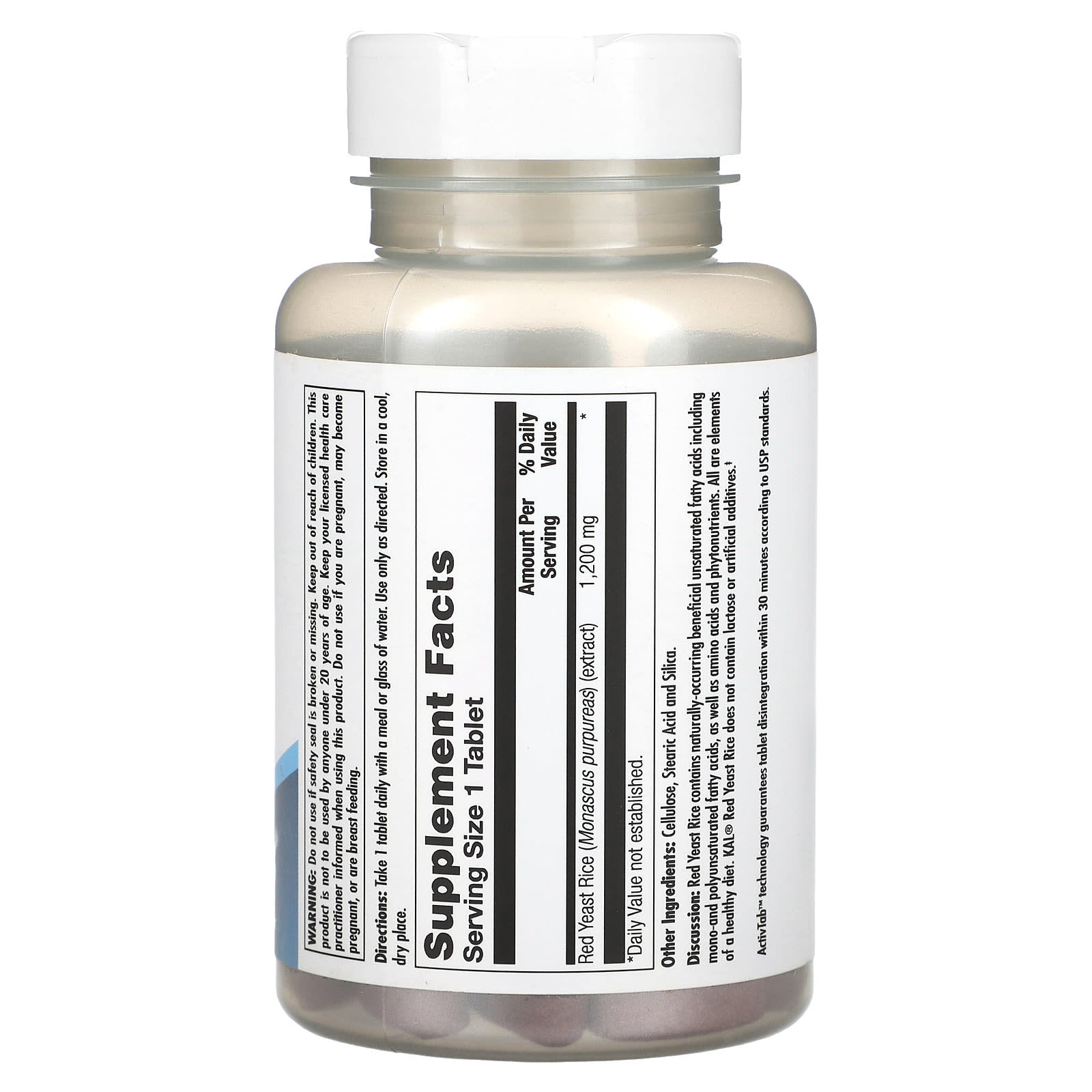 KAL, Red Yeast Rice, 1,200 mg, 60 Tablets - Image 2