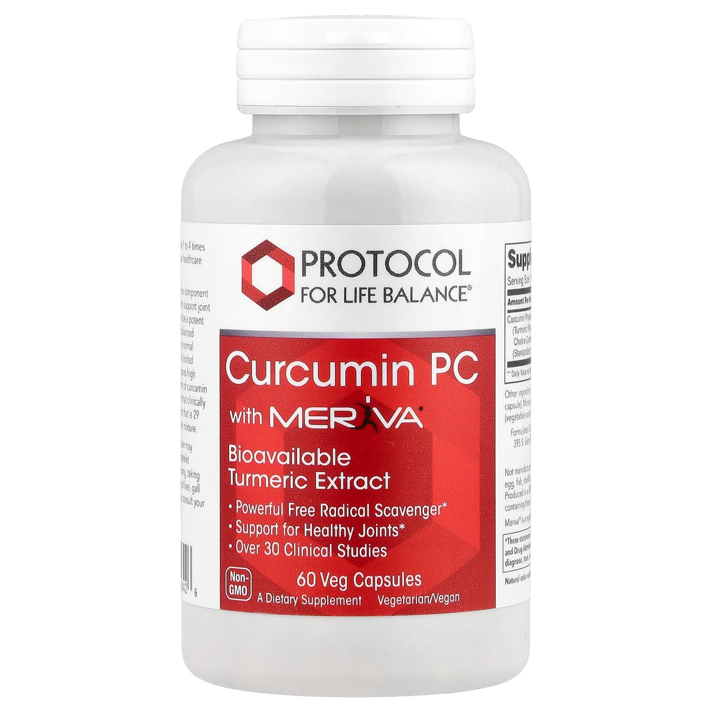 Protocol for Life Balance, Curcumin PC With Meriva®, 60 Veg Capsules (500 mg per Capsule) - Image 1