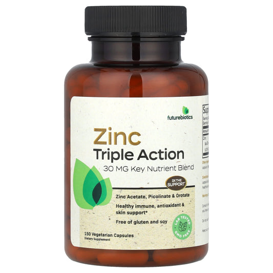 FutureBiotics Zinc Triple Action 30mg - Boost Immune Support - Image 1