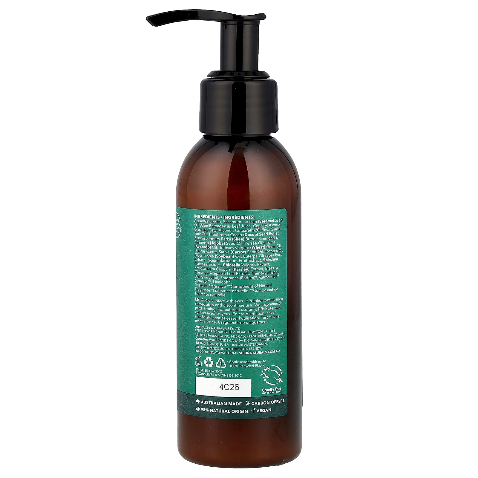 Sukin, Super Greens, Nutrient Rich Facial Moisturiser, Normal To Dry Skin Types , 4.23 fl oz (125 ml) - Image 2