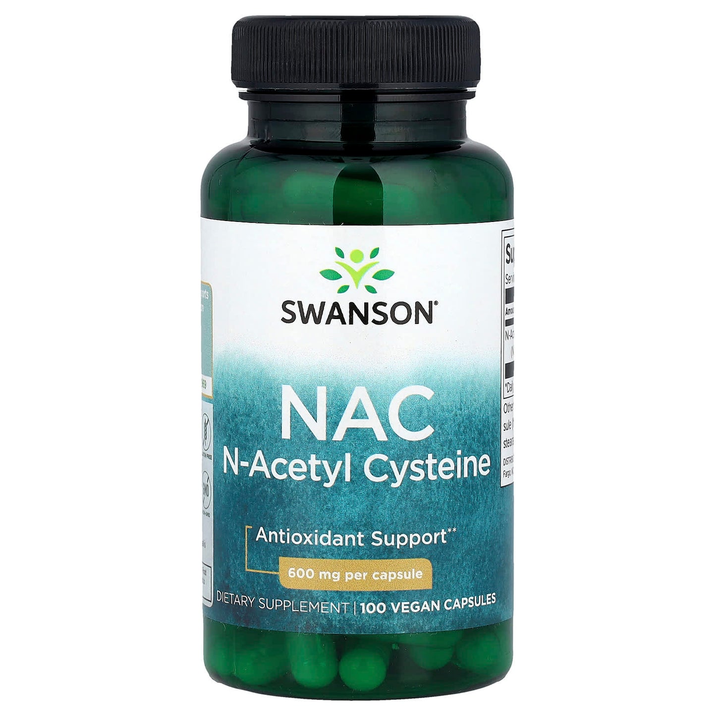 Swanson, NAC, 600 mg, 100 Vegan Capsules