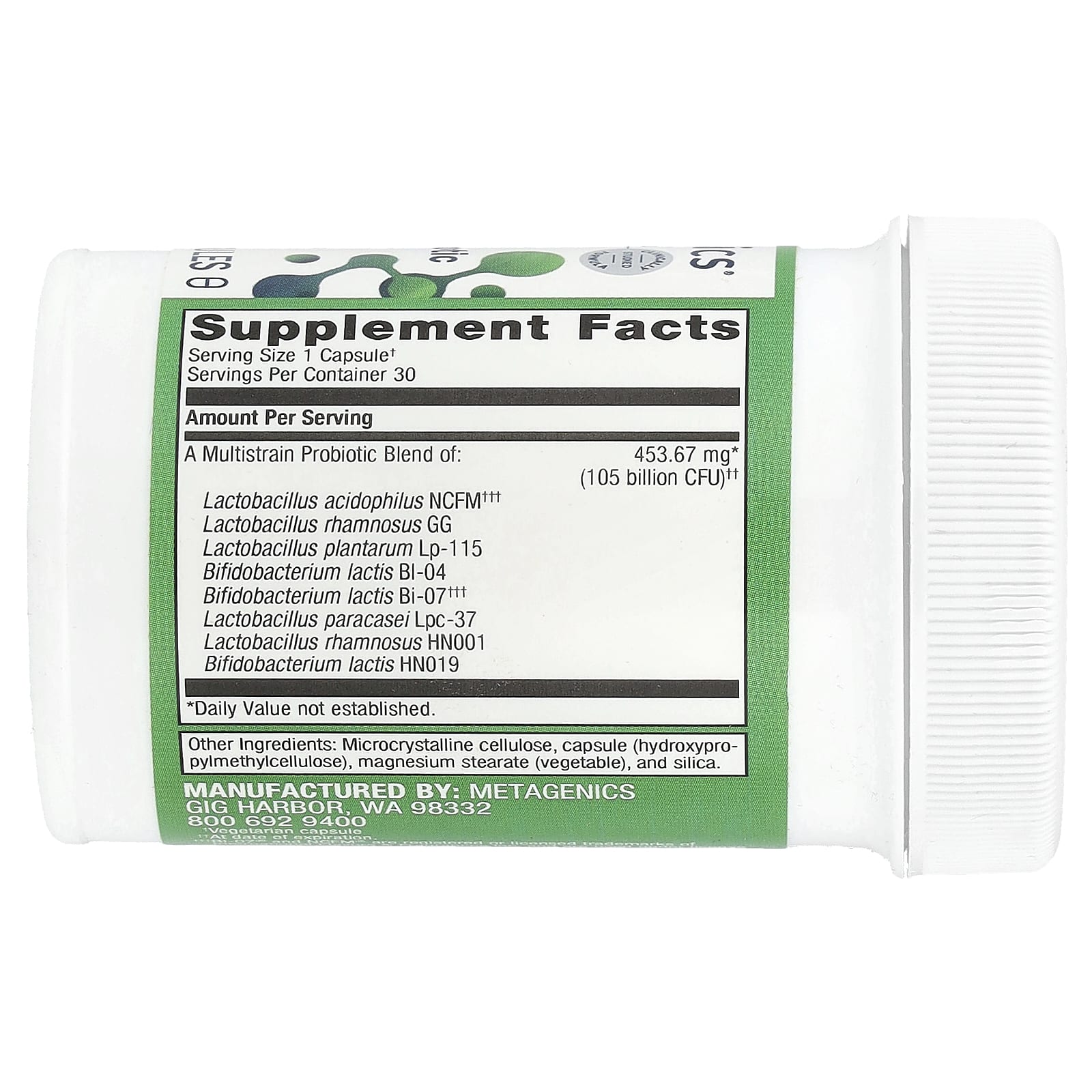 Metagenics, UltraFlora® BiomePro® Probiotics, 105 Billion CFU, 30 Capsules - Image 2