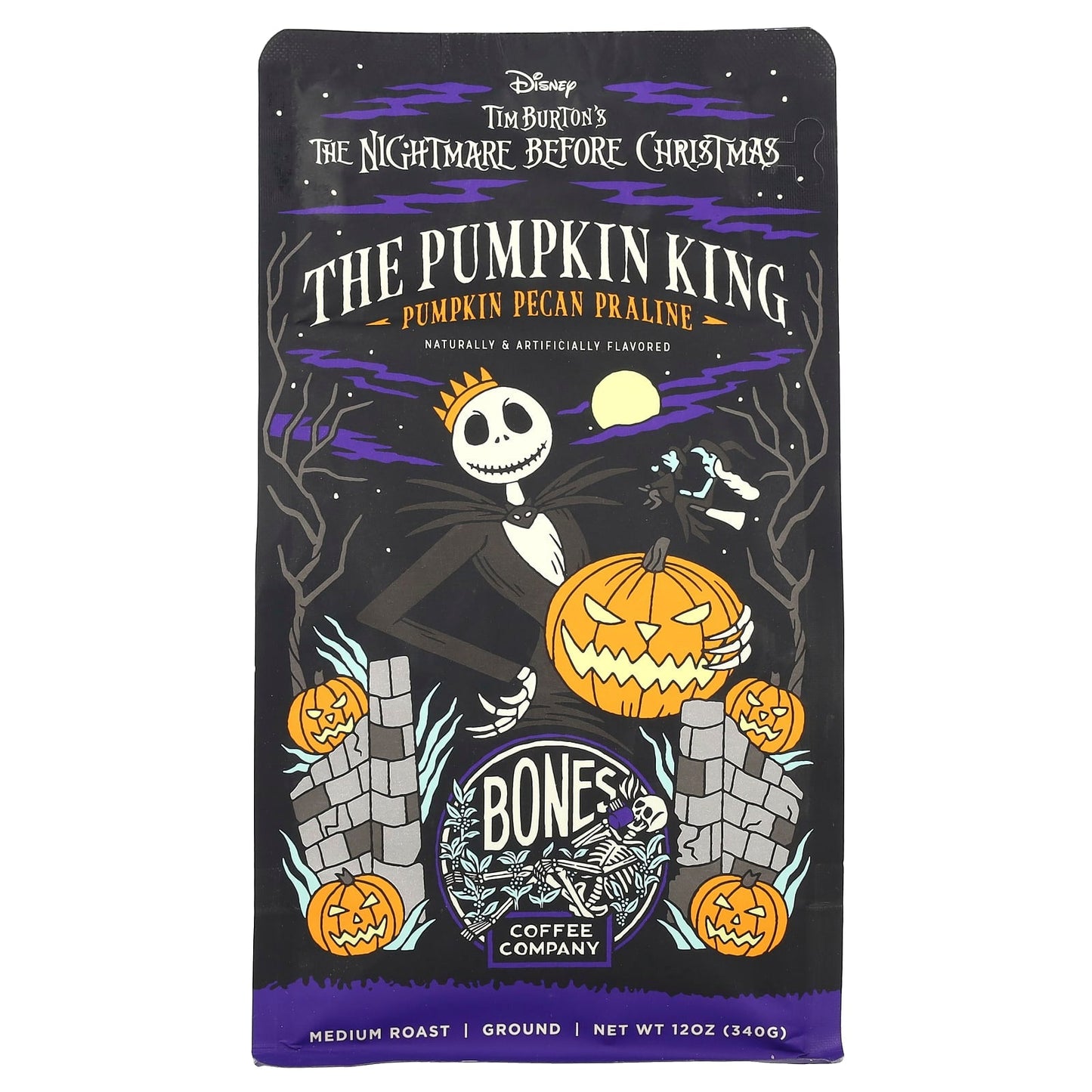 Pumpkin Pecan Praline Coffee by Bones Coffee Company - Medium Roast, Kosher - Image 1