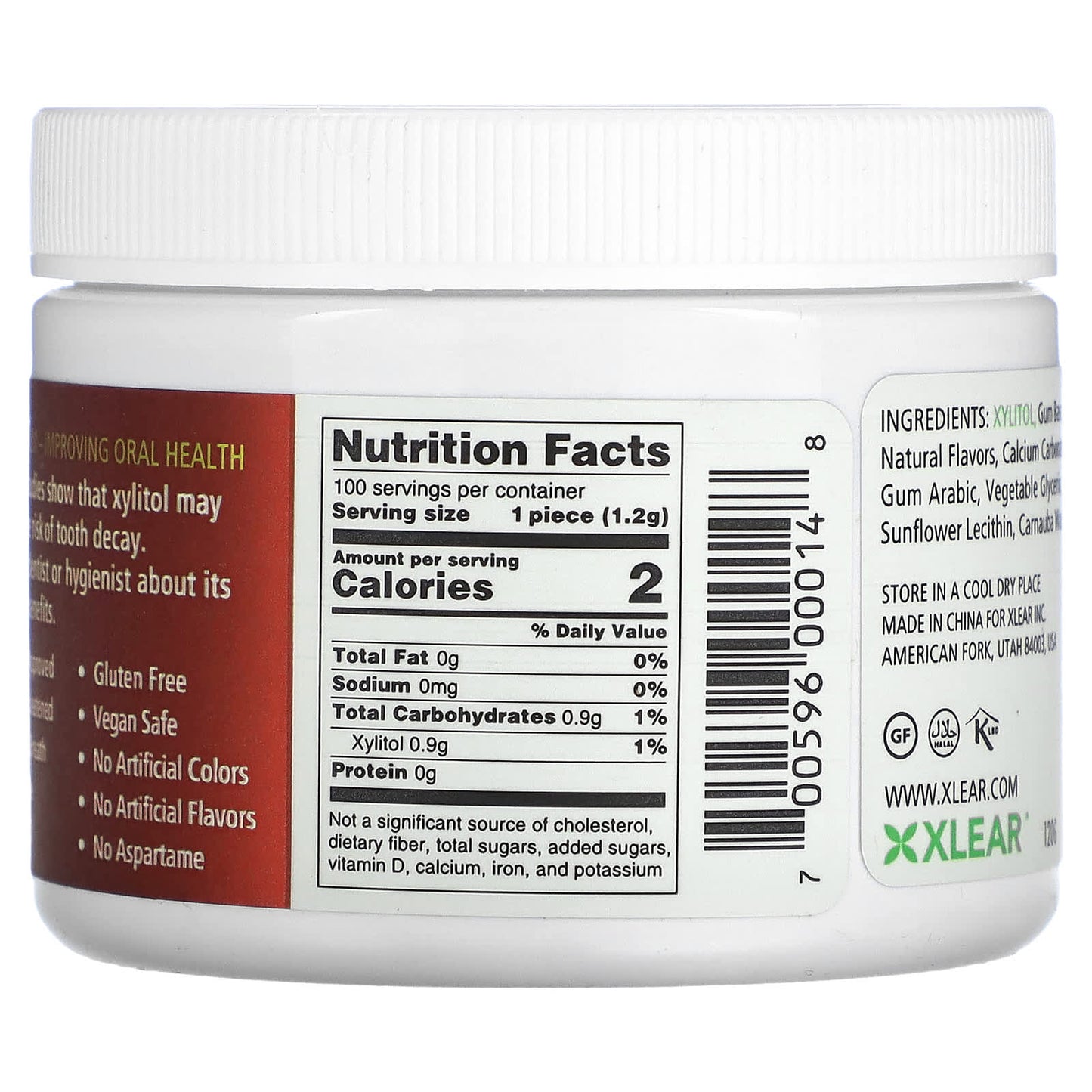 Xlear, Spry, Chewing Gum, Natural Cinnamon, Sugar Free, 100 Pieces - Image 2