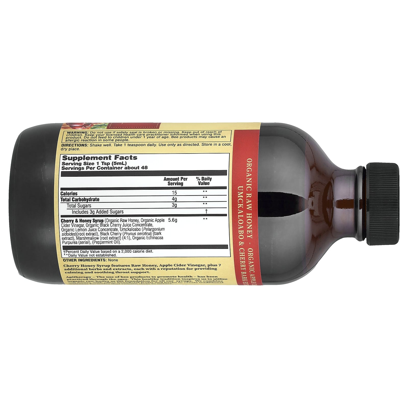 Zand, Soothing Throat Syrup, Cherry & Honey, 8 fl oz (236 ml) - Image 2