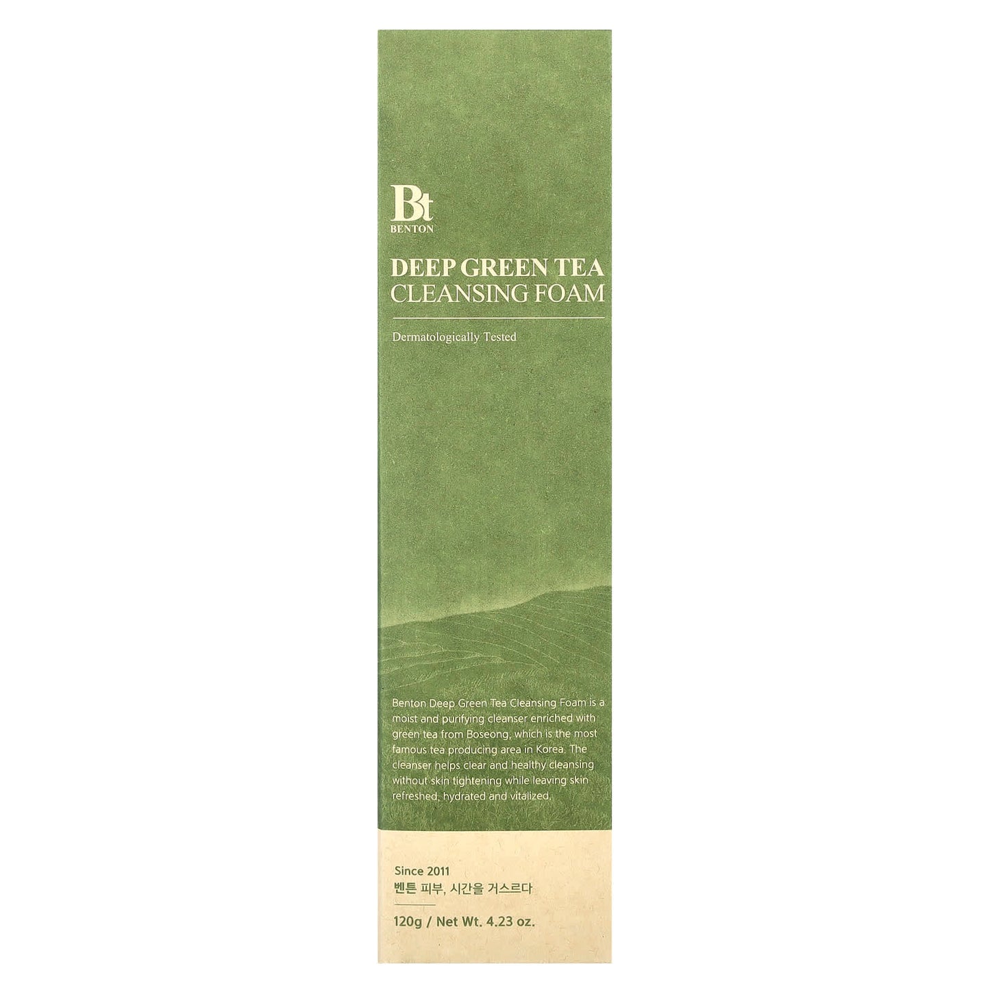 Benton Deep Green Tea Cleansing Foam 120ml for Refreshed, Hydrated Skin - Image 2