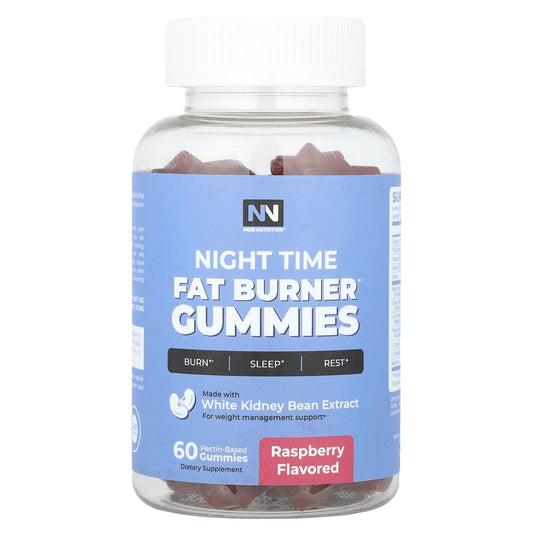 Nobi Nutrition, Night Time Fat Burner Gummies, Raspberry, 60 Pectin Based Gummies - Image 1