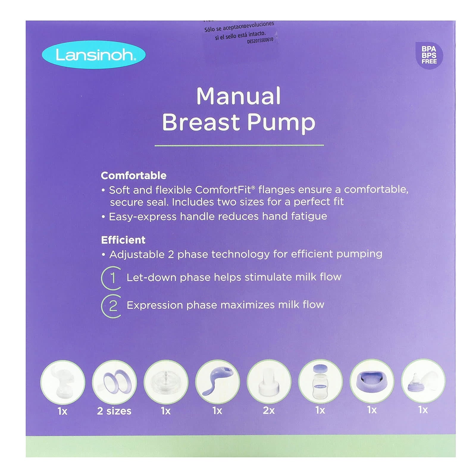 Lansinoh, Manual Breast Pump, 1 Manual Breast Pump and Accessories - Image 2