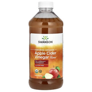 Swanson Organic Apple Cider Vinegar with Mother, 16 fl oz (473 ml)