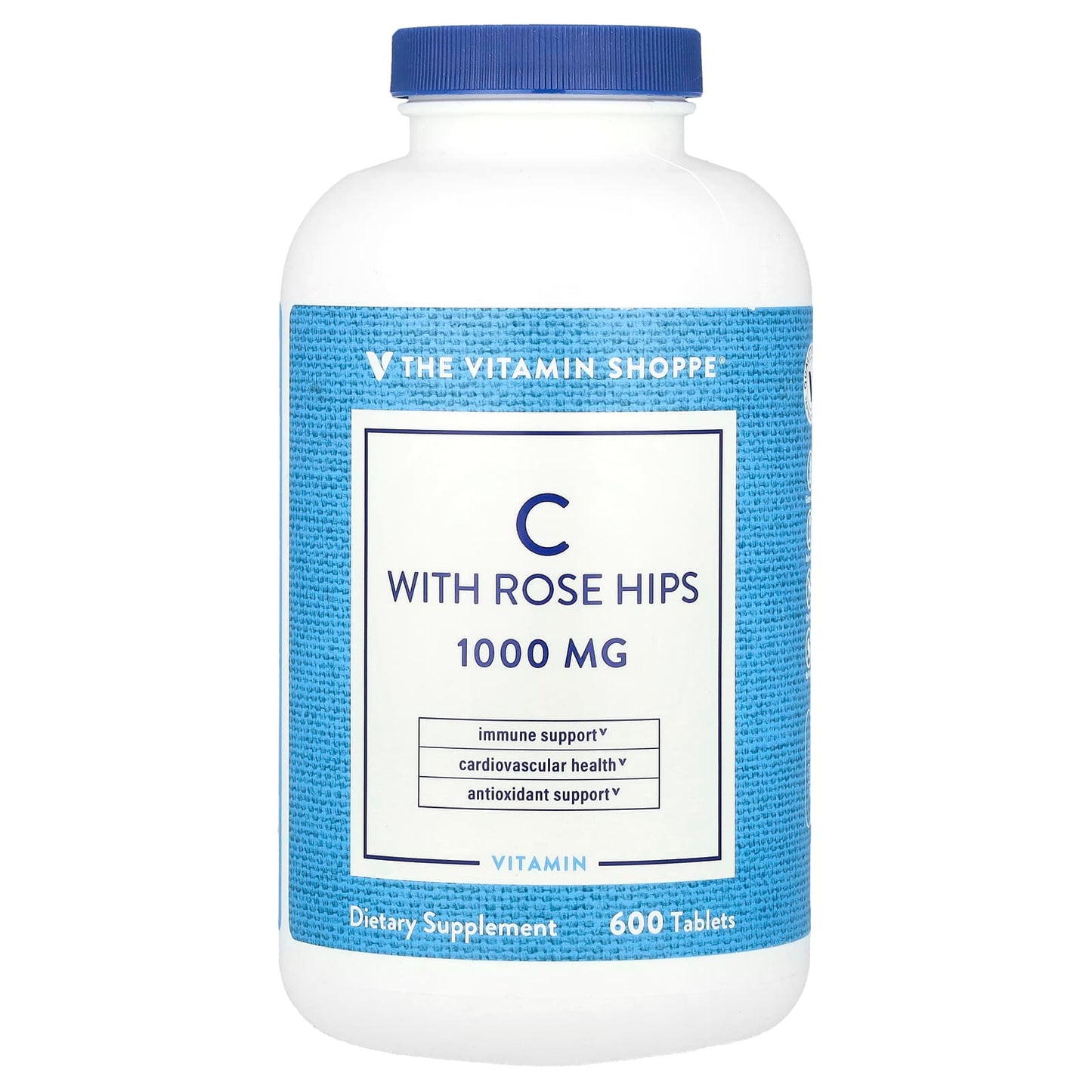 The Vitamin Shoppe, Vitamin C With Rose Hips, 600 Tablets - Image 1