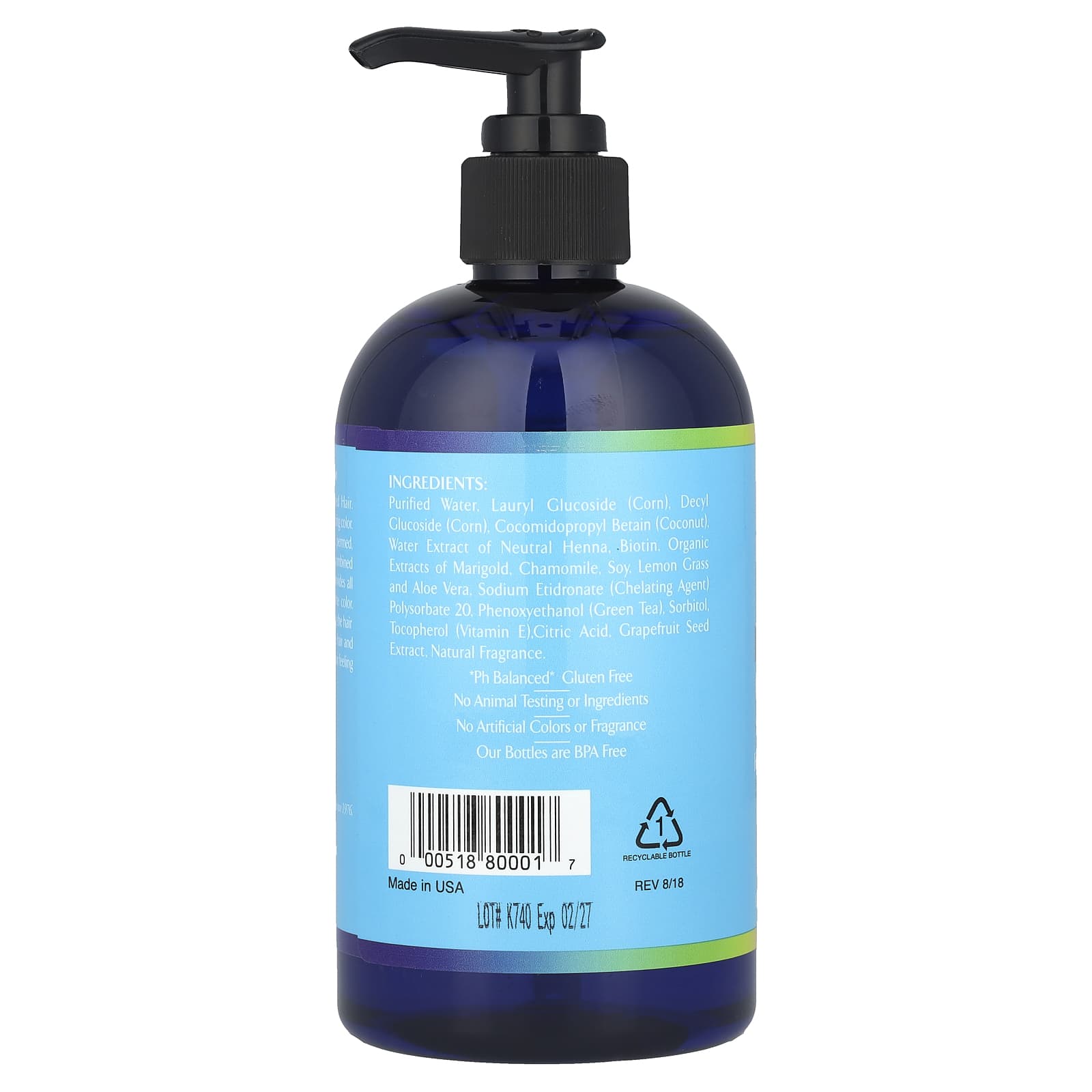 Rainbow Research, Henna & Biotin Herbal Shampoo, For Normal or Color Treated Hair, 12 fl oz (360 ml) - Image 2