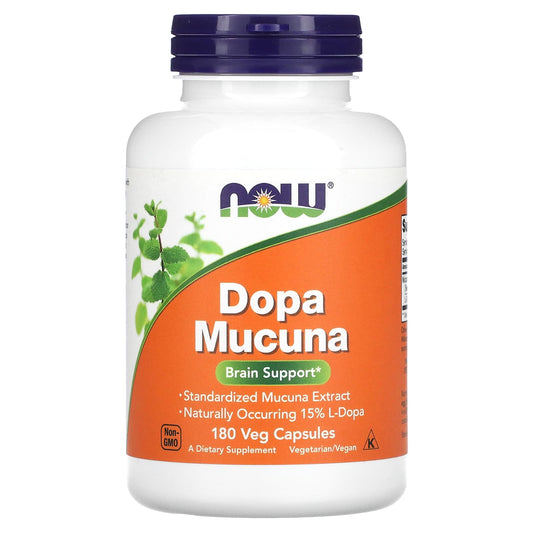 NOW Foods, Dopa Mucuna, 180 Veg Capsules - Image 1