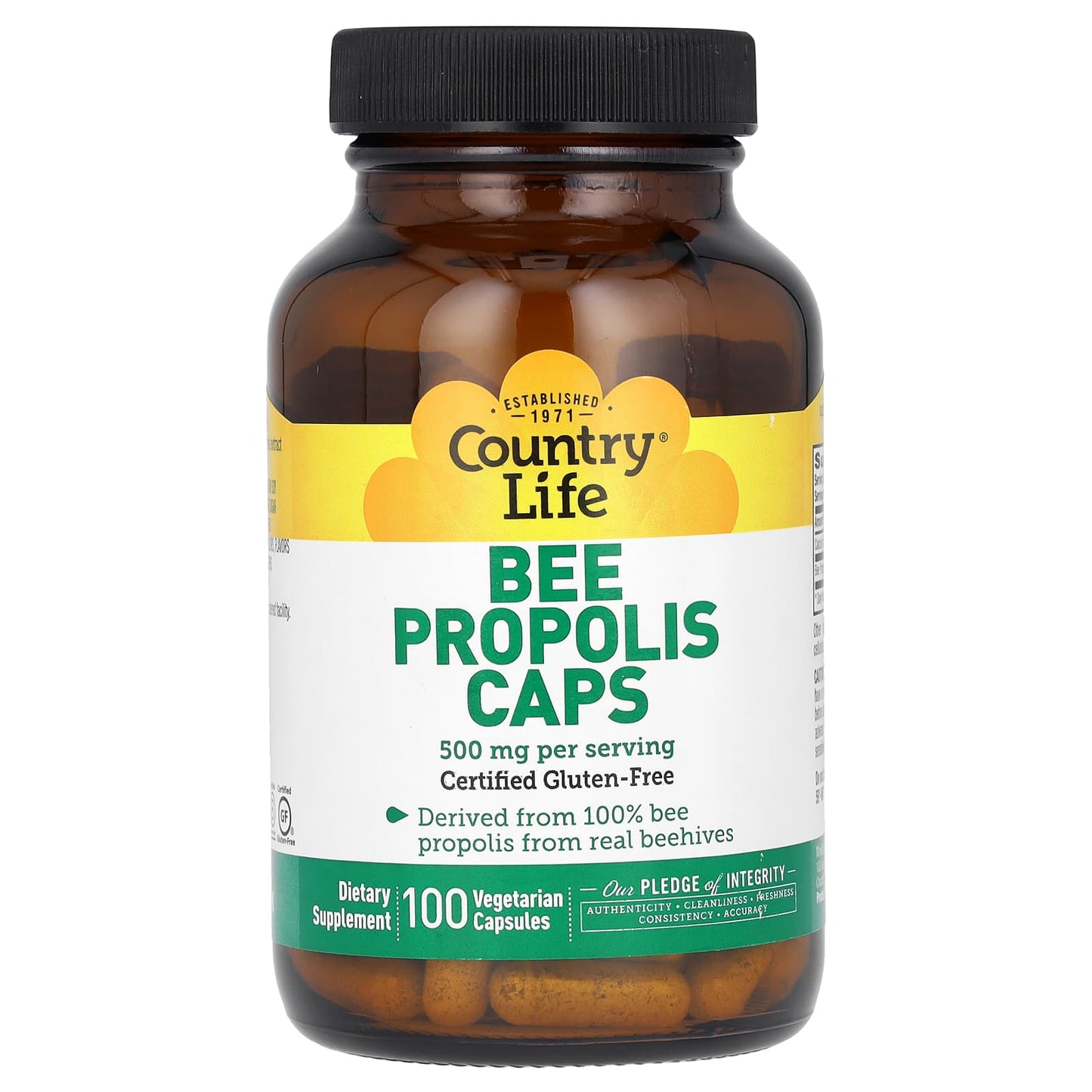 Bee Propolis Capsules by Country Life - 100% Vegetarian - Image 1