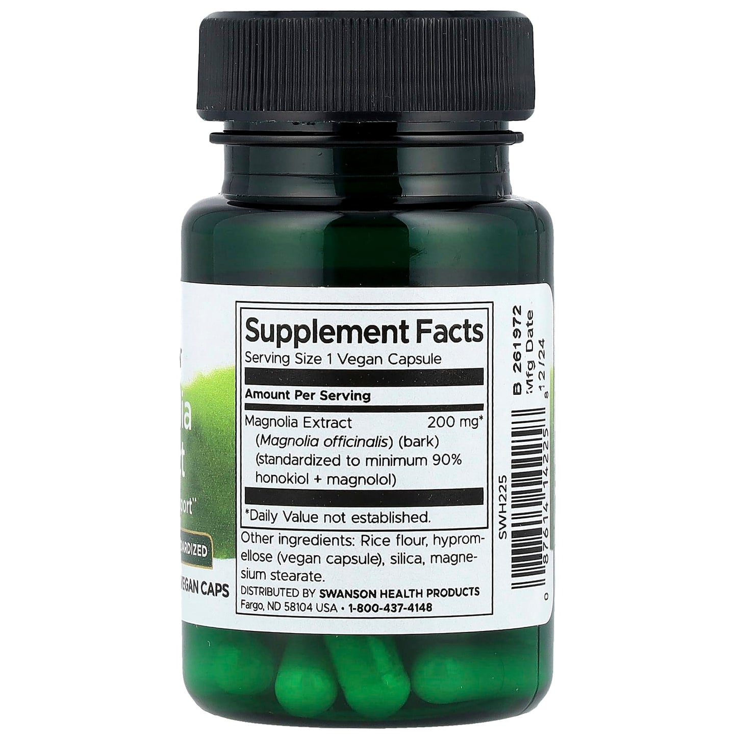 Swanson, Magnolia Extract, 200 mg, 30 Vegan Caps - Image 2